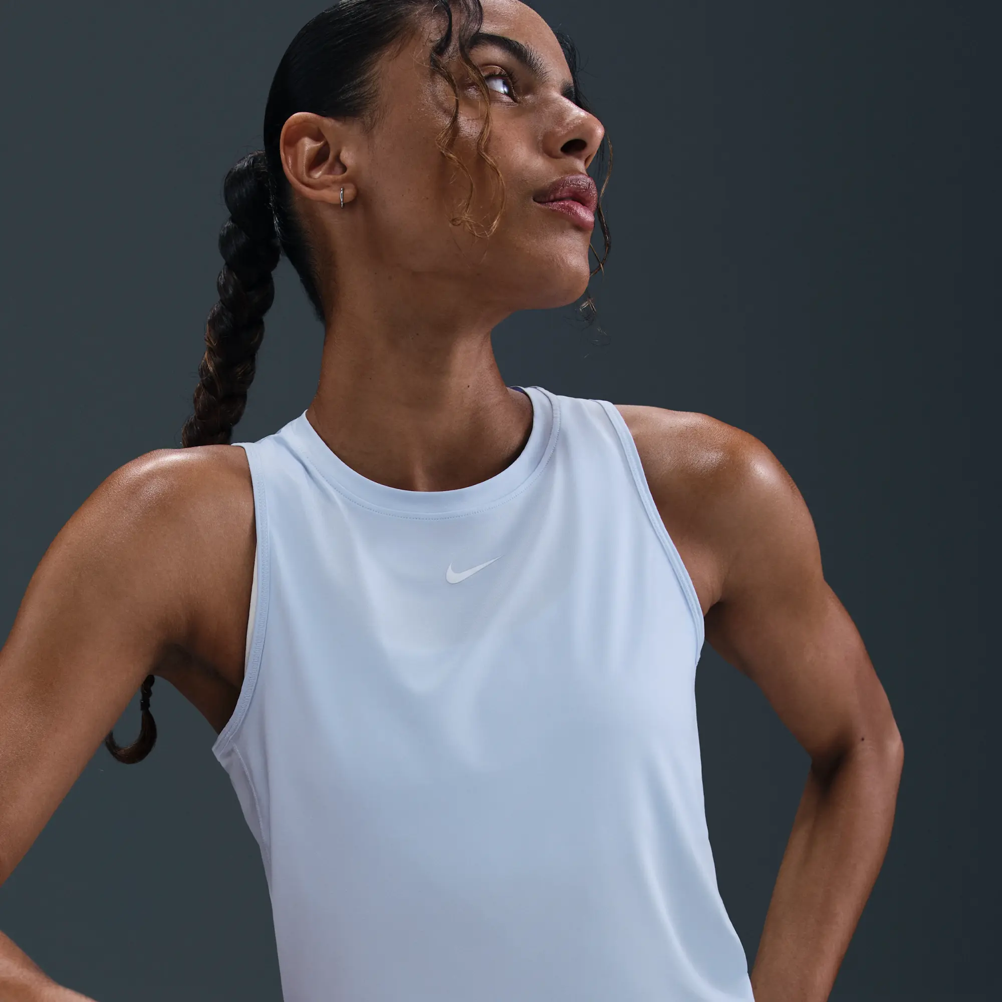 Nike One Classic Women's Dri-FIT Tank Top - Blue - Polyester/Spandex