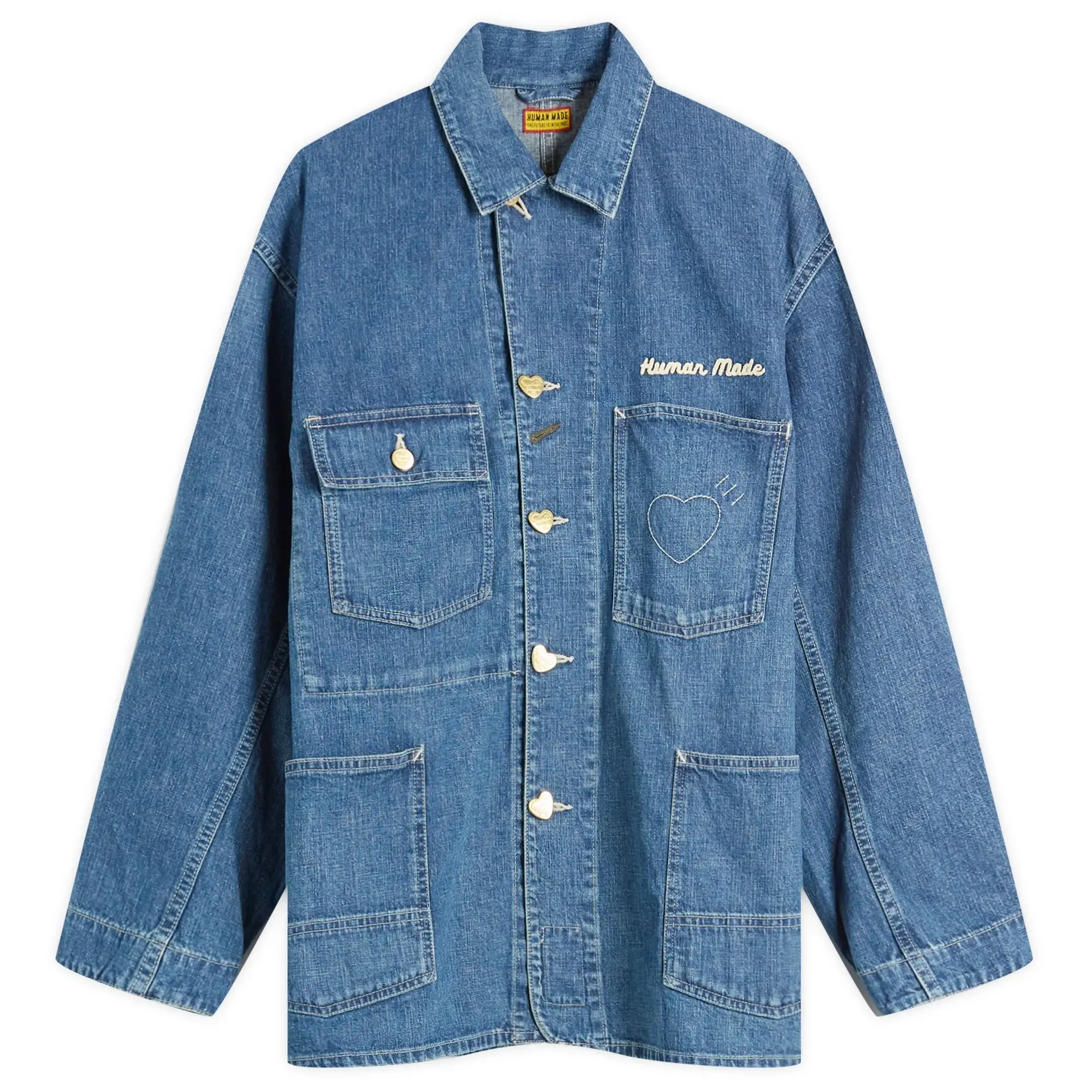 Human Made Men's Denim Future Coverall Jacket Indigo