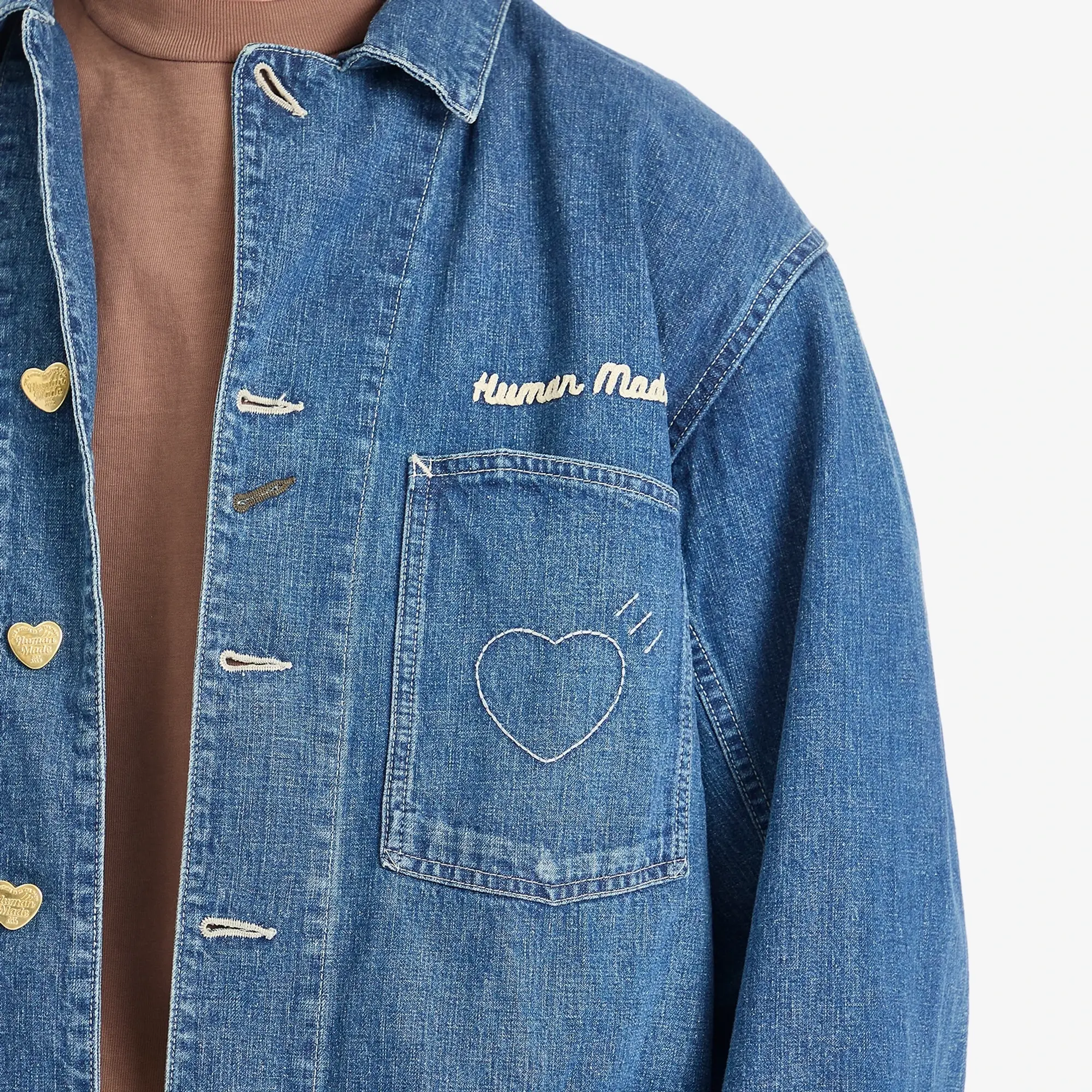 Human Made Men's Denim Future Coverall Jacket Indigo