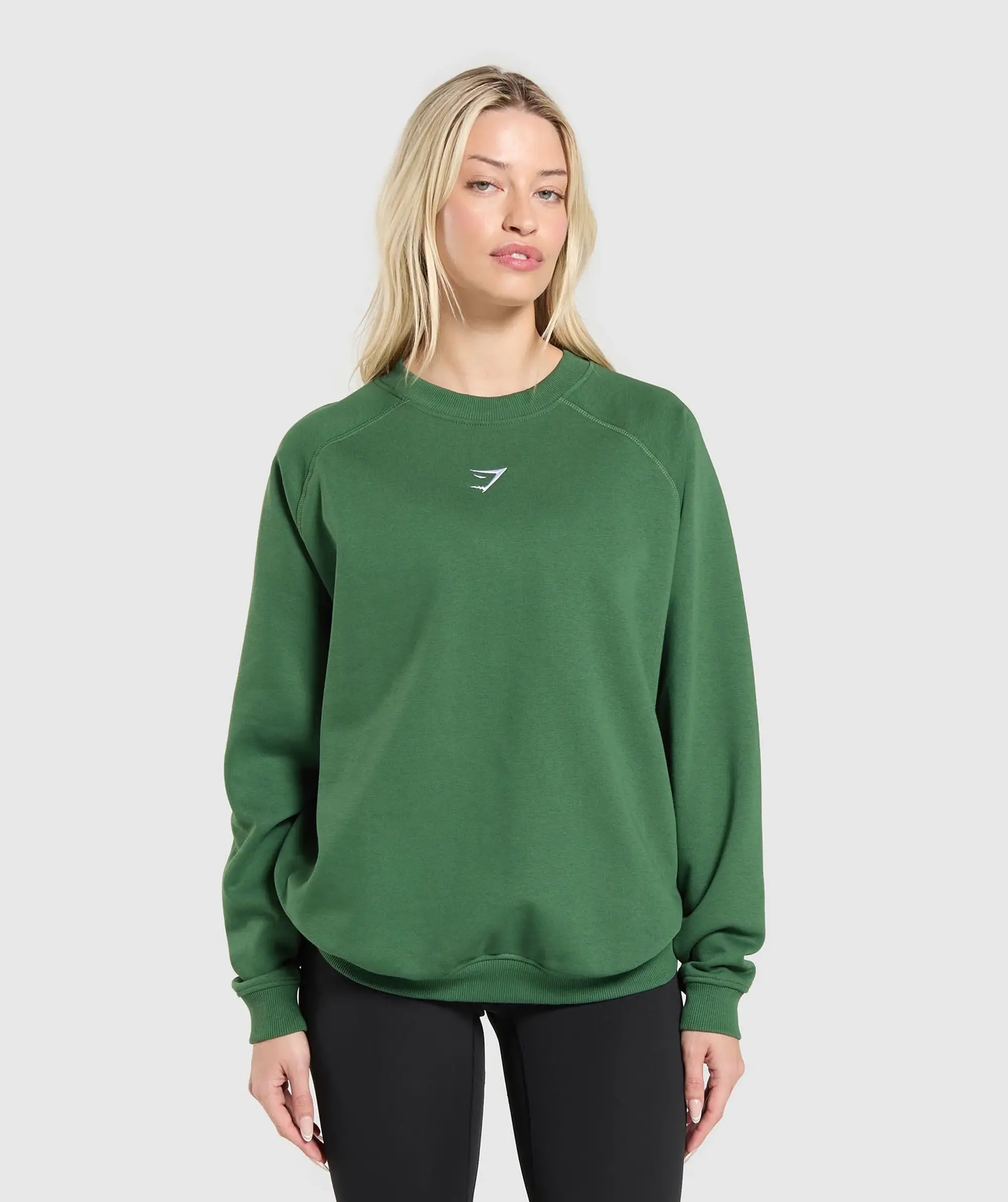 Gymshark Training Oversized Fleece Sweatshirt - Classic Green