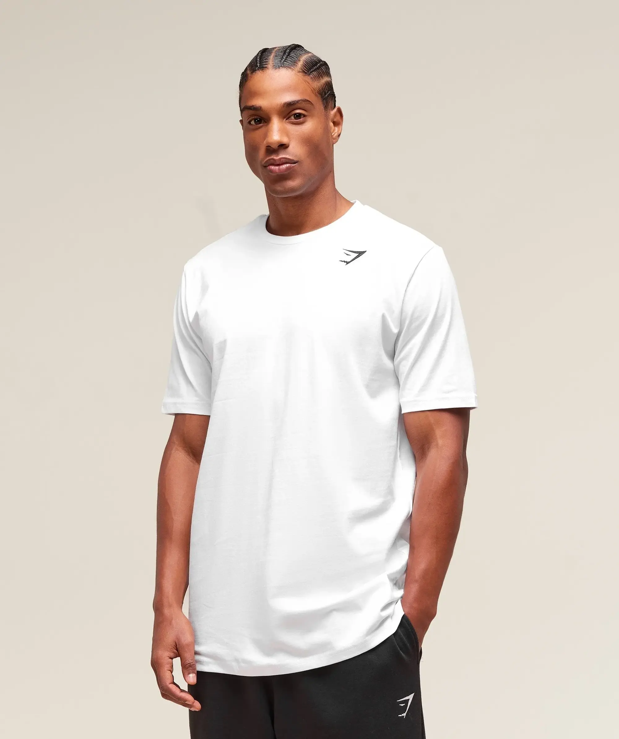 Gymshark Crest T-Shirt (Tall) - White