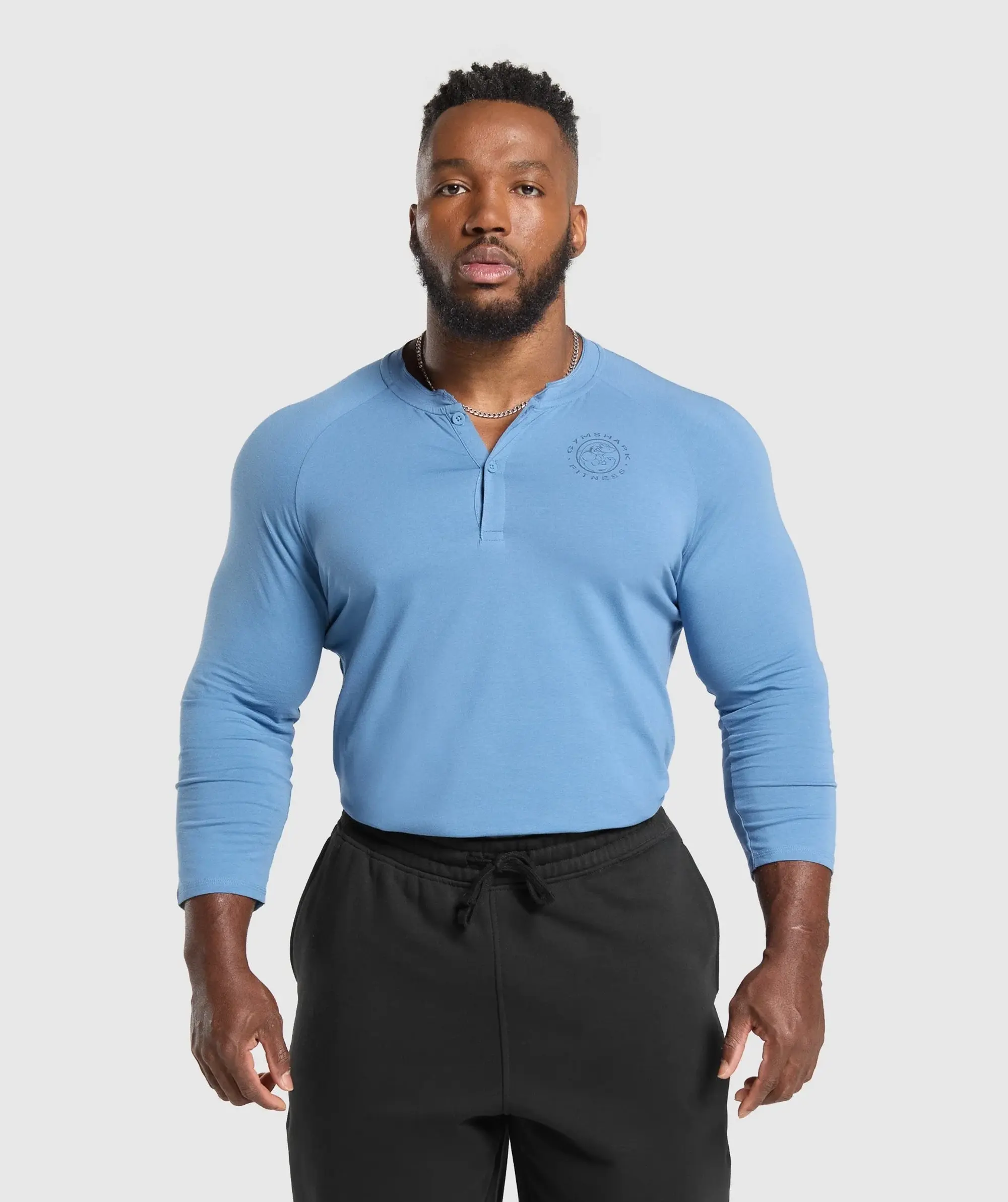Gymshark Legacy Henley - Classic Blue