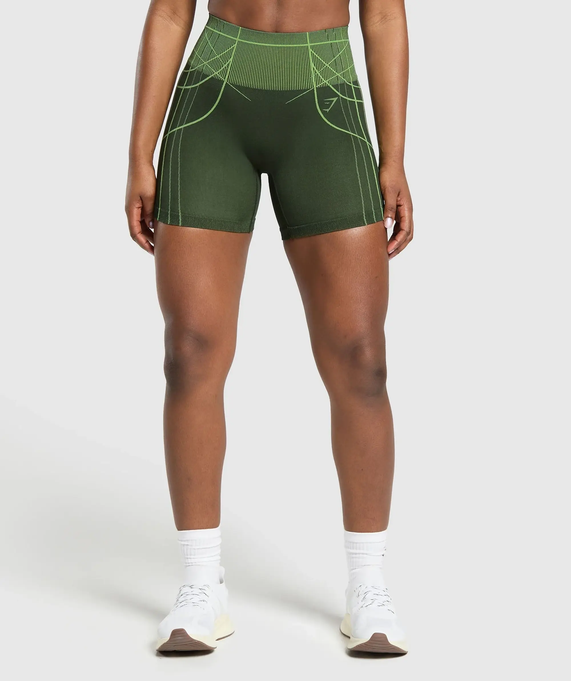 Gymshark Apex Seamless Shorts - Trail Green/Energy Gelato Green