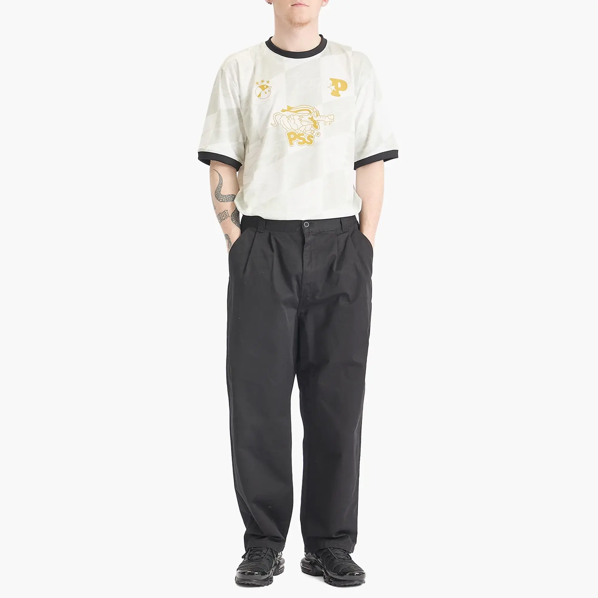 Pawa Speed Sports Men's Doggo Football Shirt Cream/Gold