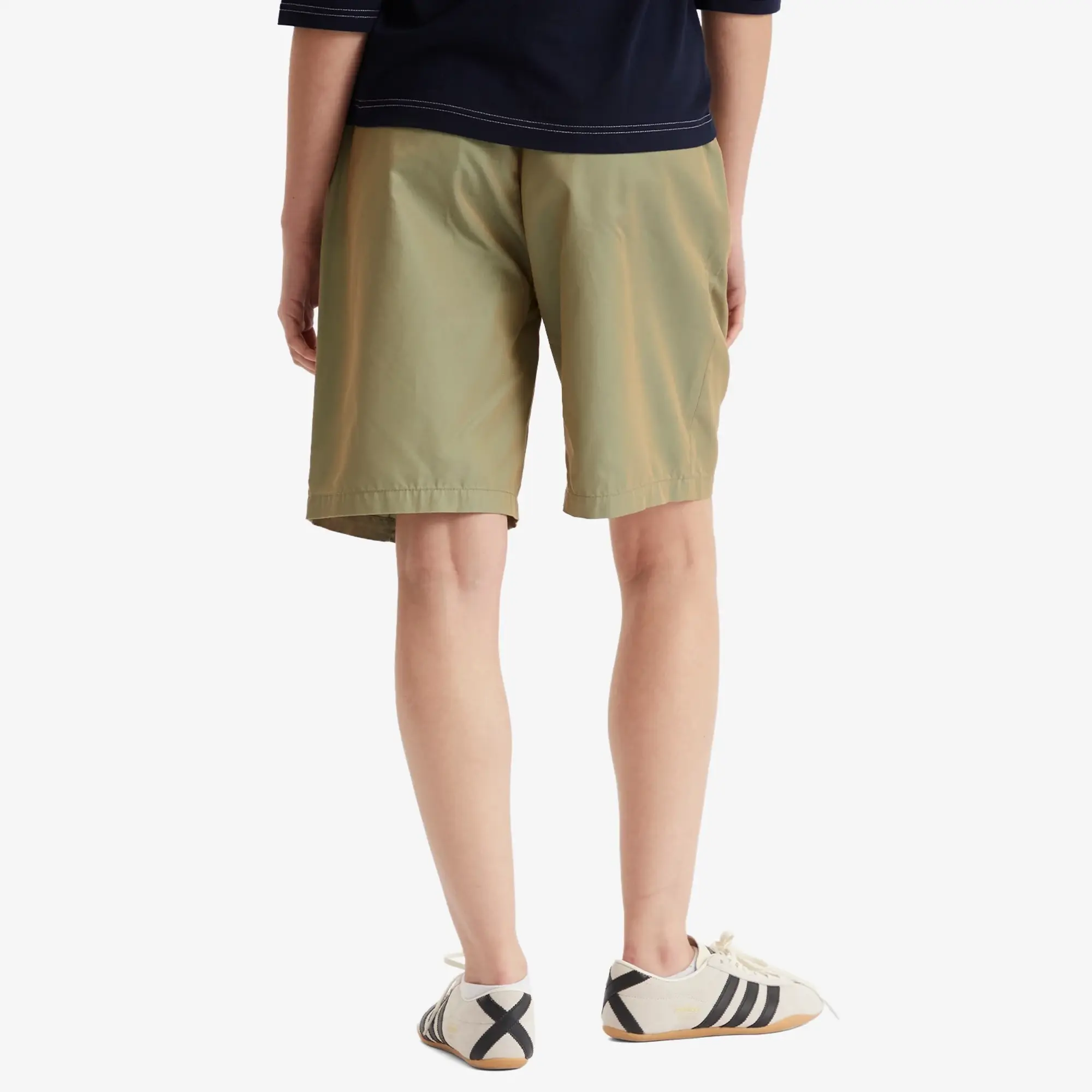 Beams Boy Women's Long Chamb Shorts Olive