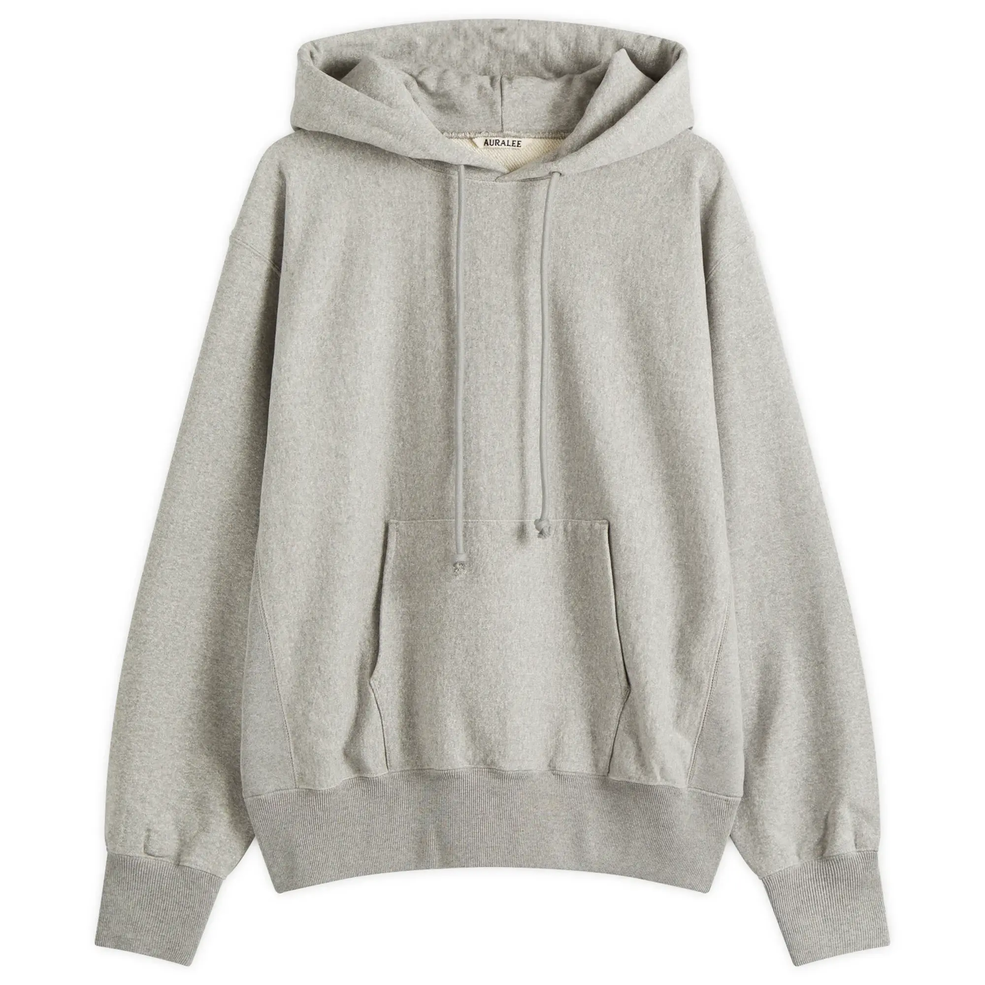 Auralee Men's Soft Jersey Hoodie Top Grey