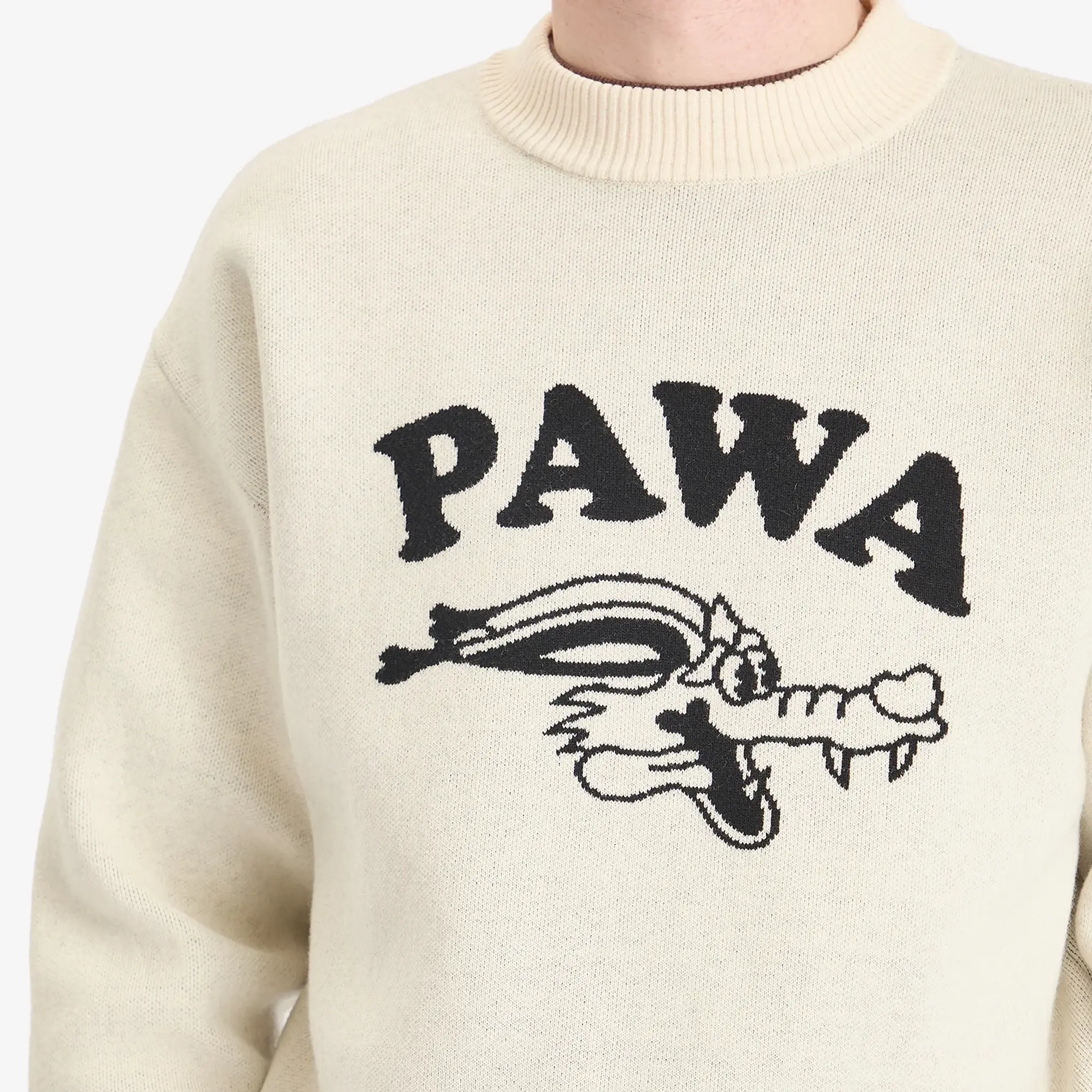 Pawa Speed Sports Men's Doggo Knit Sweater Cream