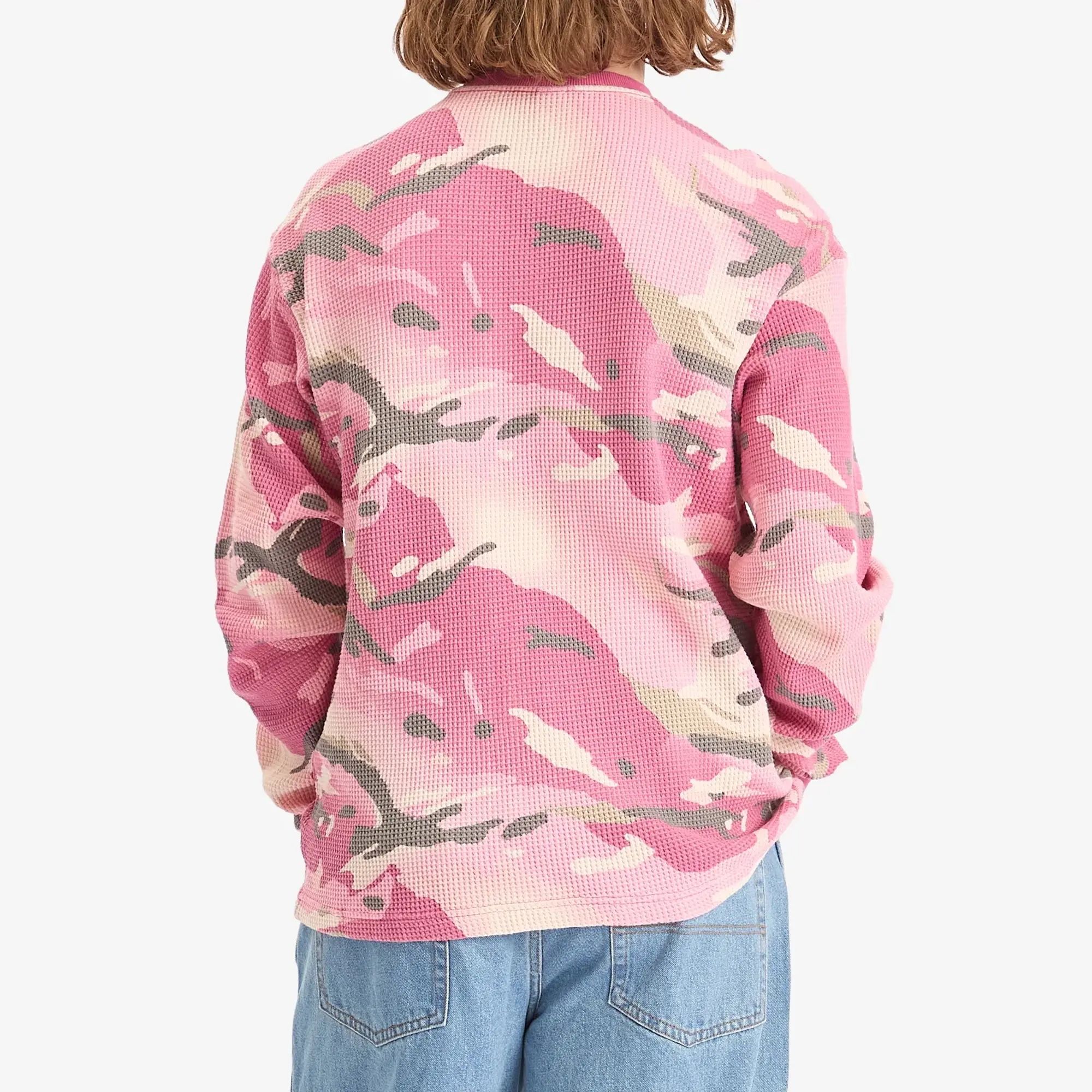 Patta Men's Cactus Flower Camo Waffle Long Sleeve T-Shirt Multi