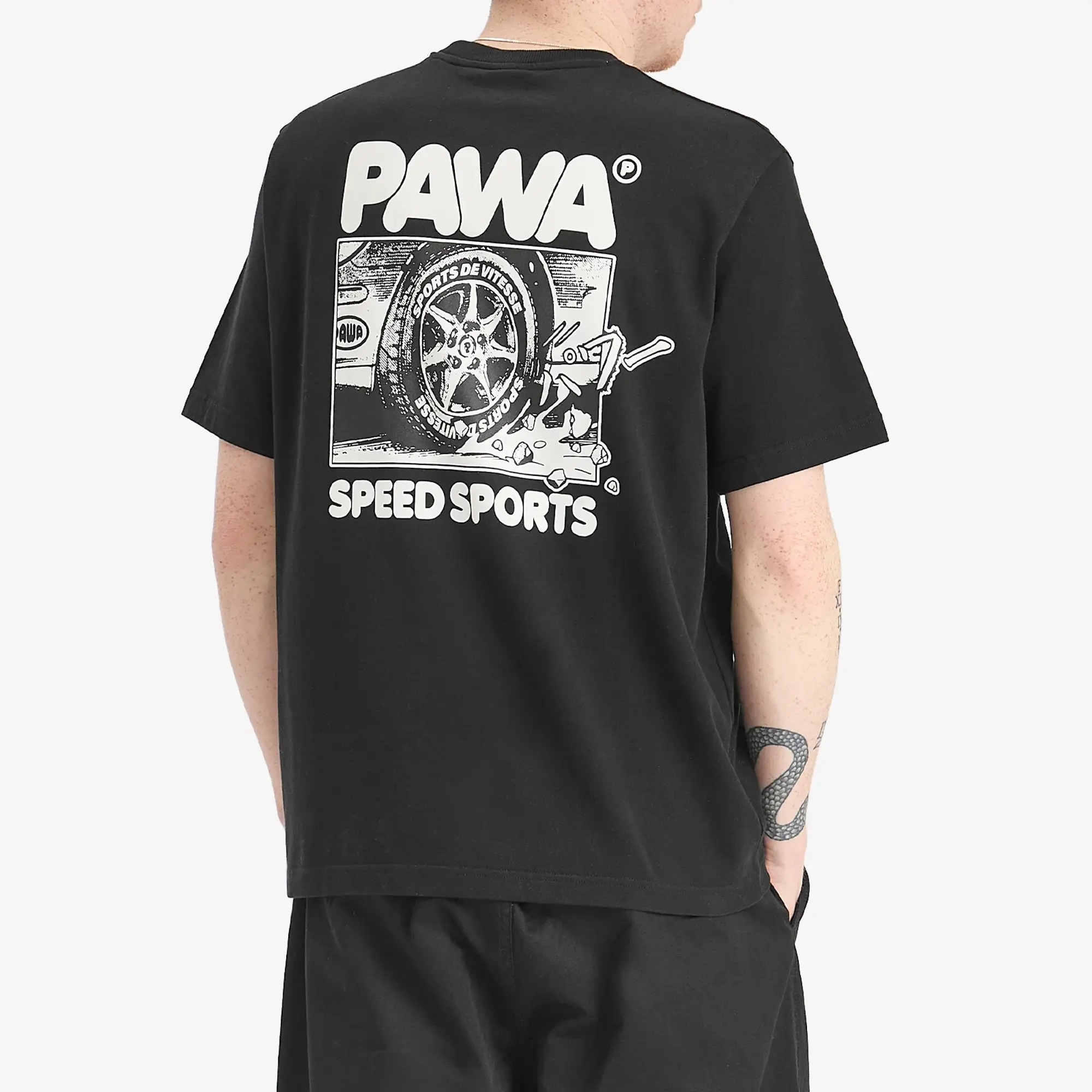 Pawa Speed Sports Men's Burnout T-Shirt Black