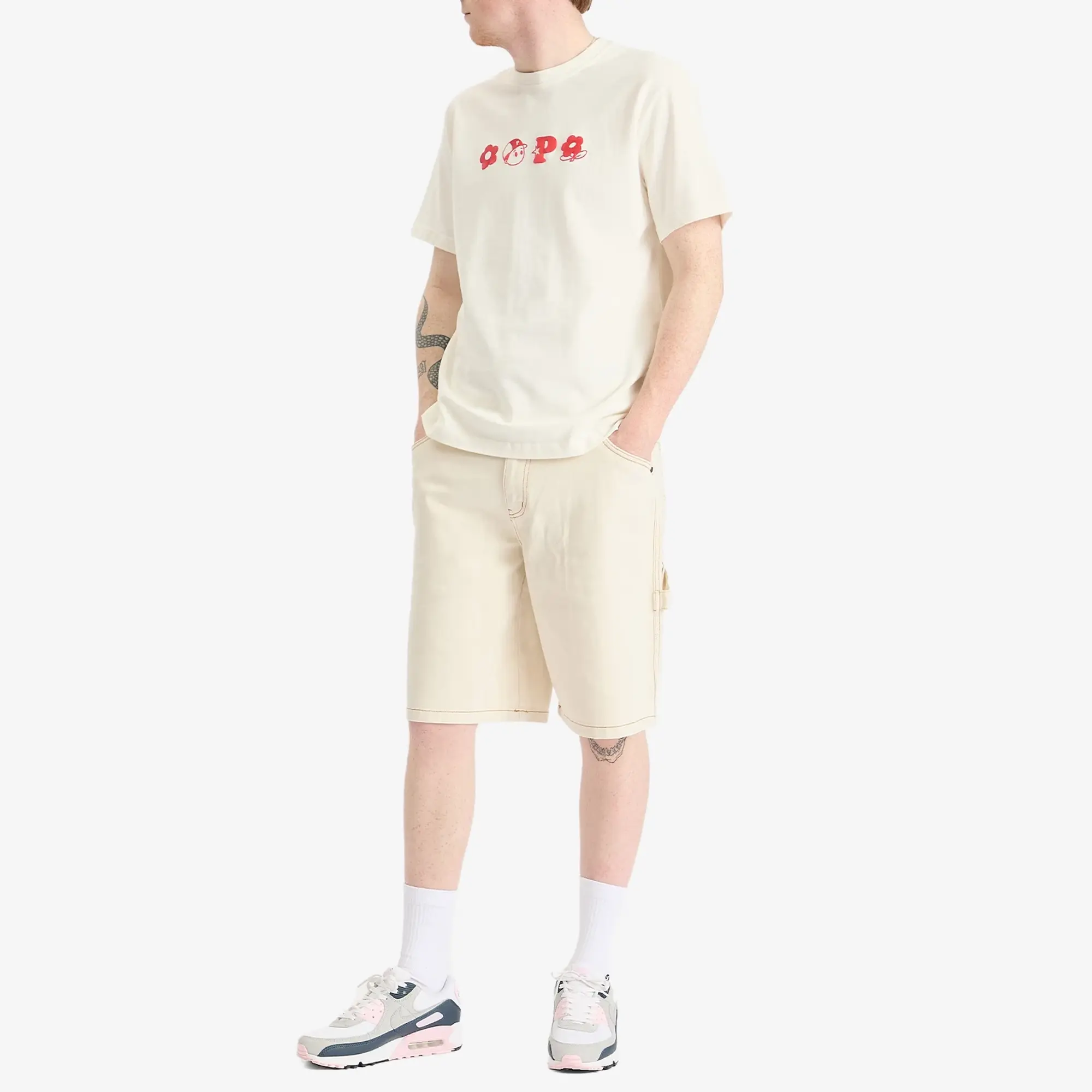 Pawa Speed Sports Men's Monogram T-Shirt Cream