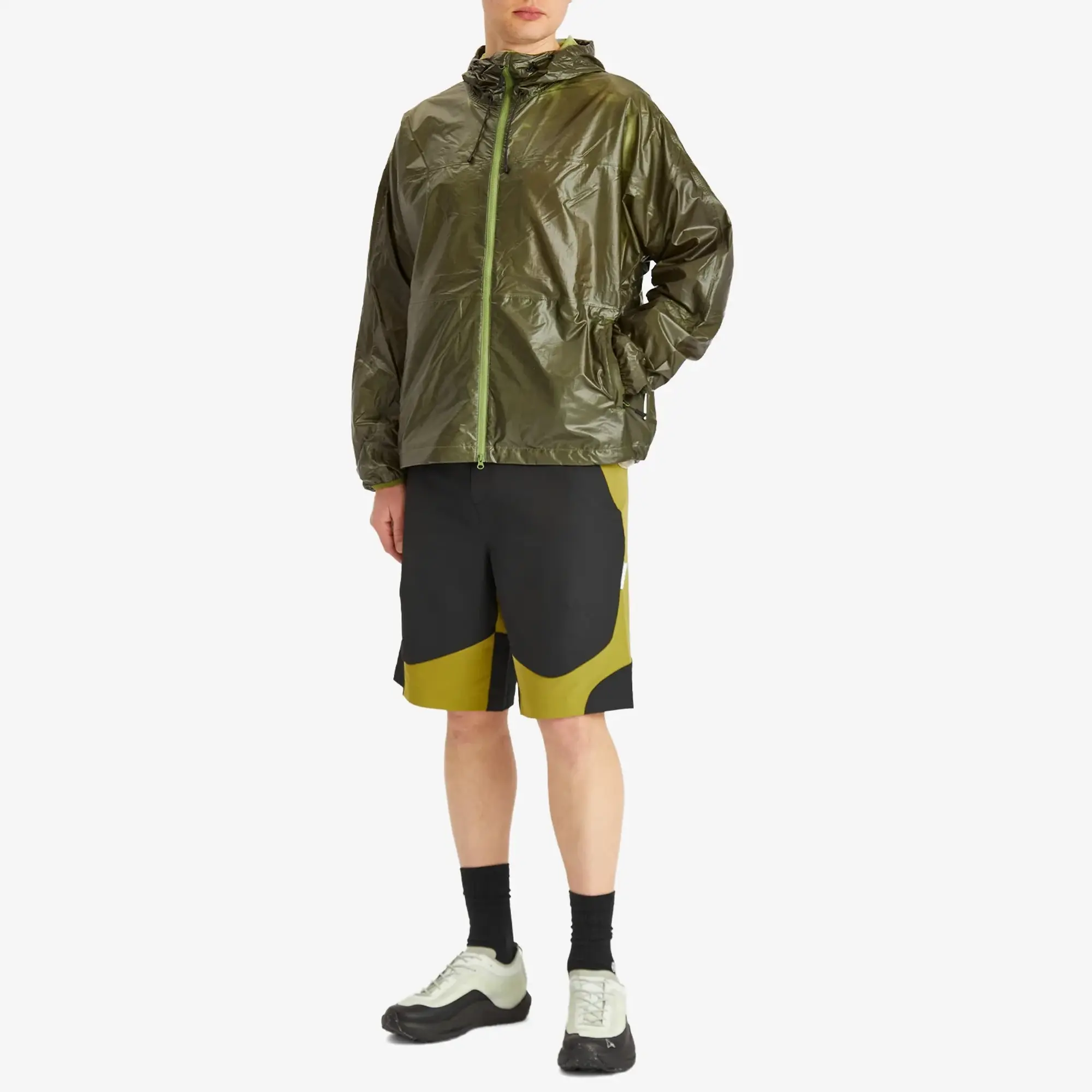 Purple Mountain Observatory Men's Heatreactive Breeze Jacket Khaki/Lime