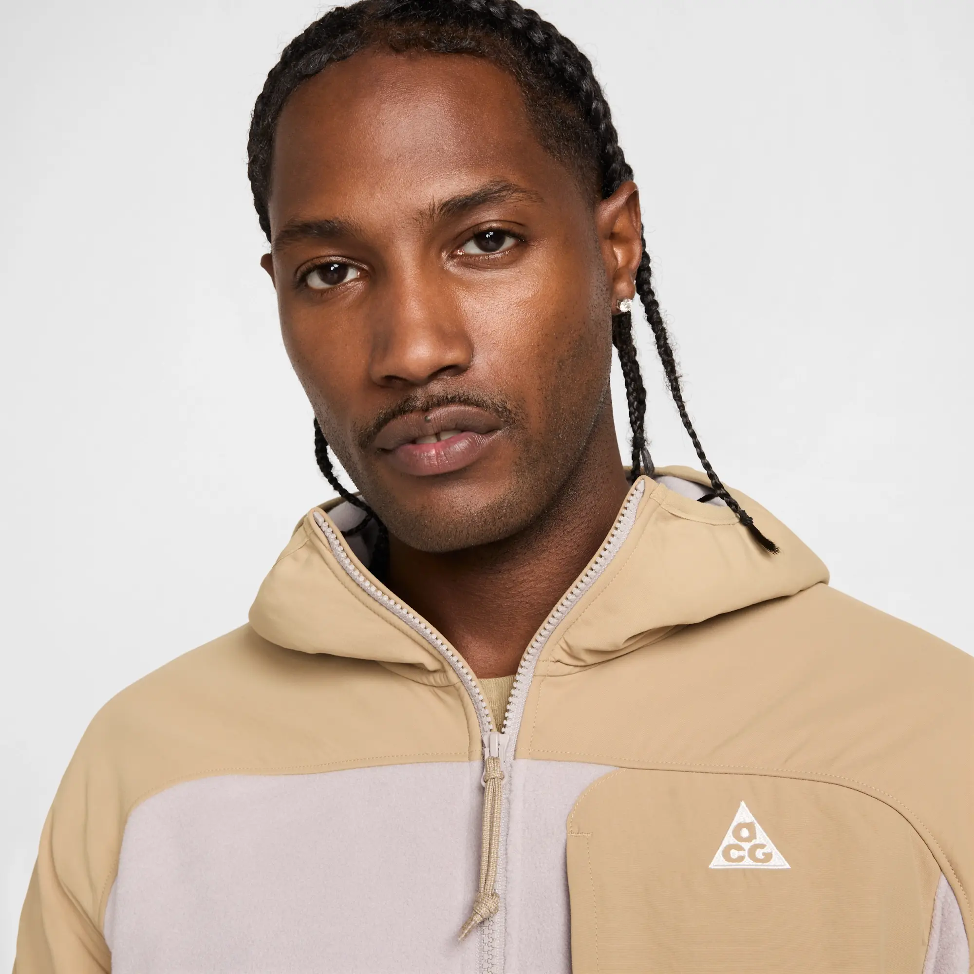 Nike ACG 'Wolf Tree' Plus Full-Zip Hooded Mid Layer - Brown - Polyester