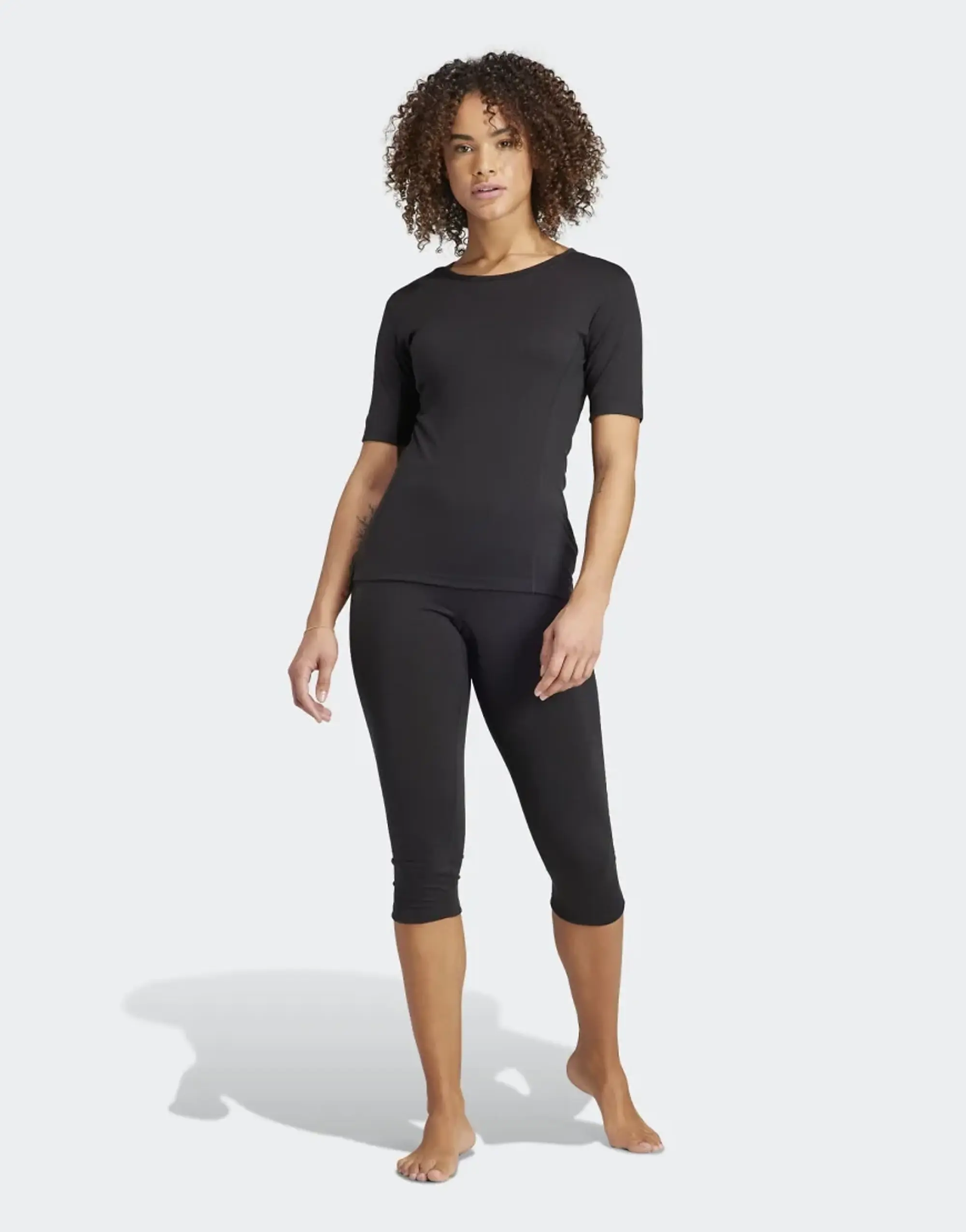 adidas Originals Adidas Xperior Merino 200 Baselayer 3/4 Leggings In Black