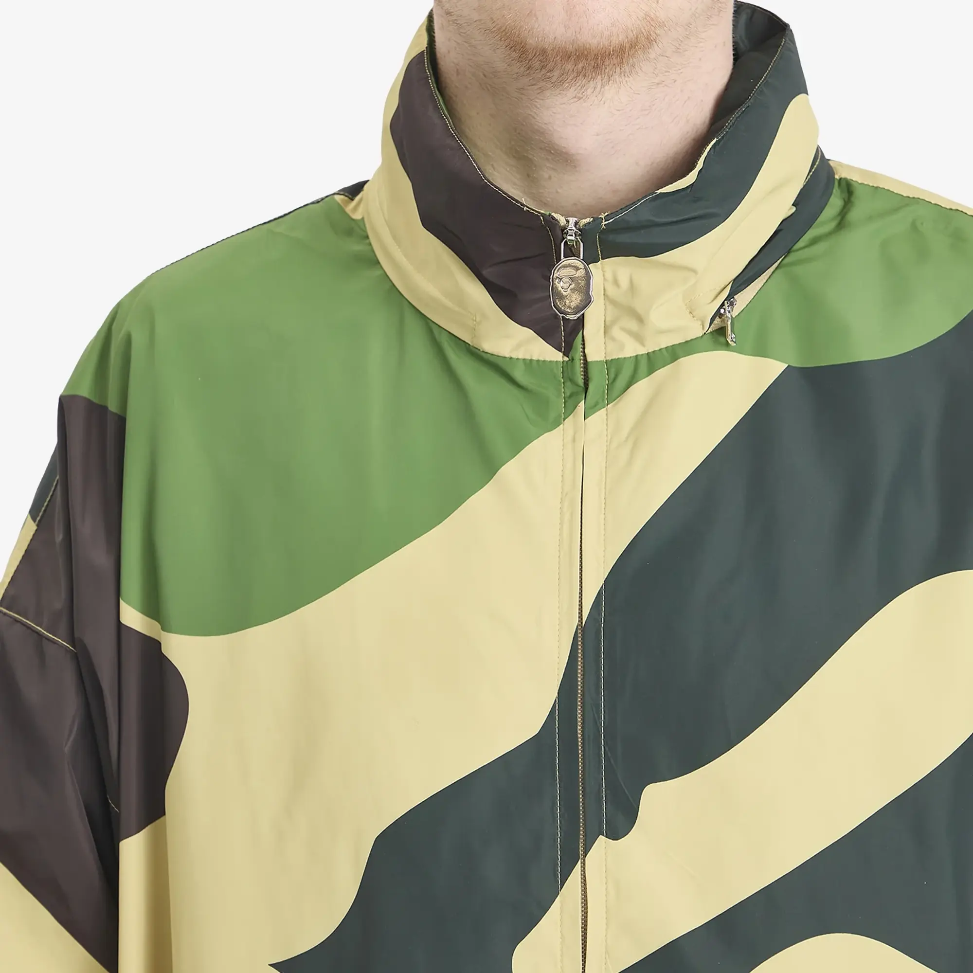 A Bathing Ape Men's Abc Camo Nylon Hooded Jacket Green