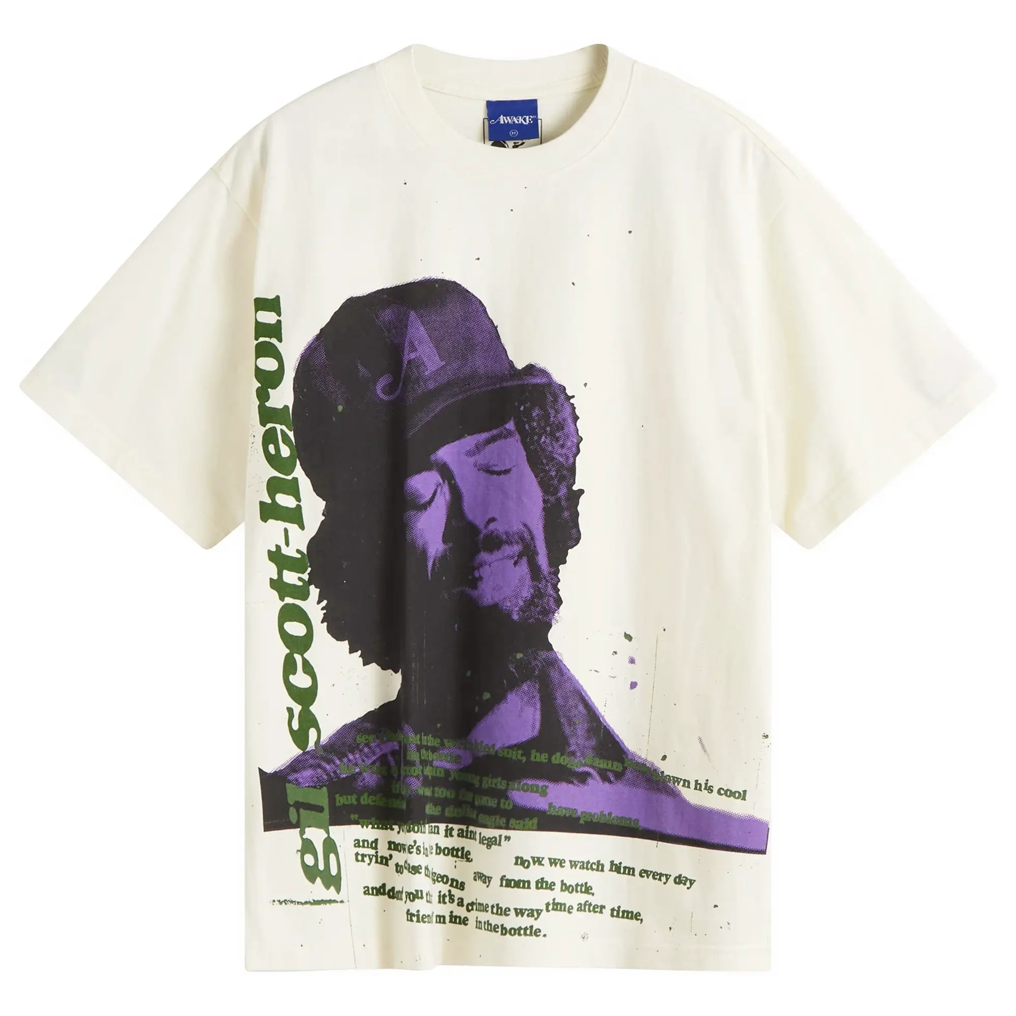 Awake NY Men's Gil Scott Heron Icon T-Shirt Cream