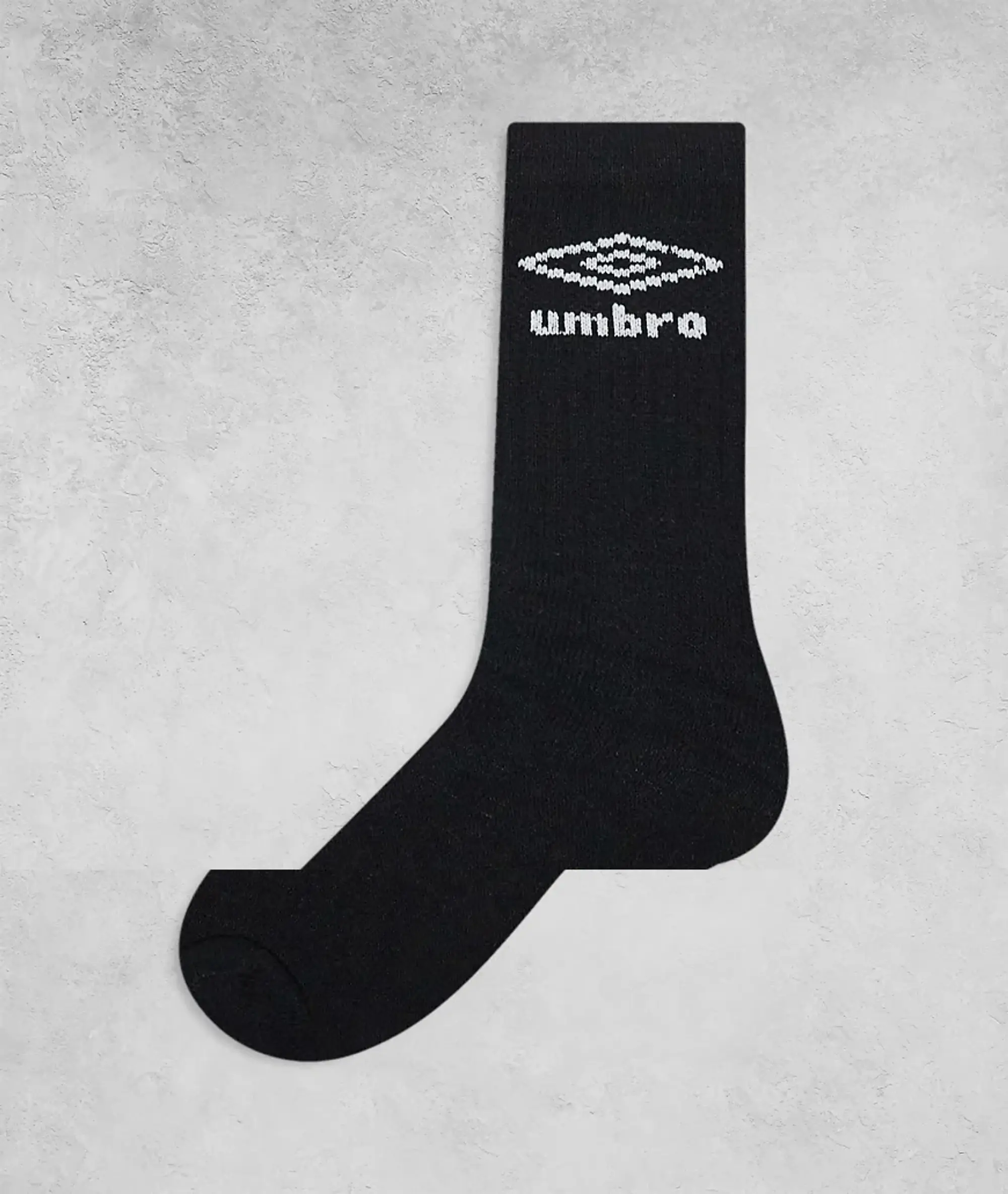 Umbro 3 Pack Crew Socks In Black Grey And White-Multi
