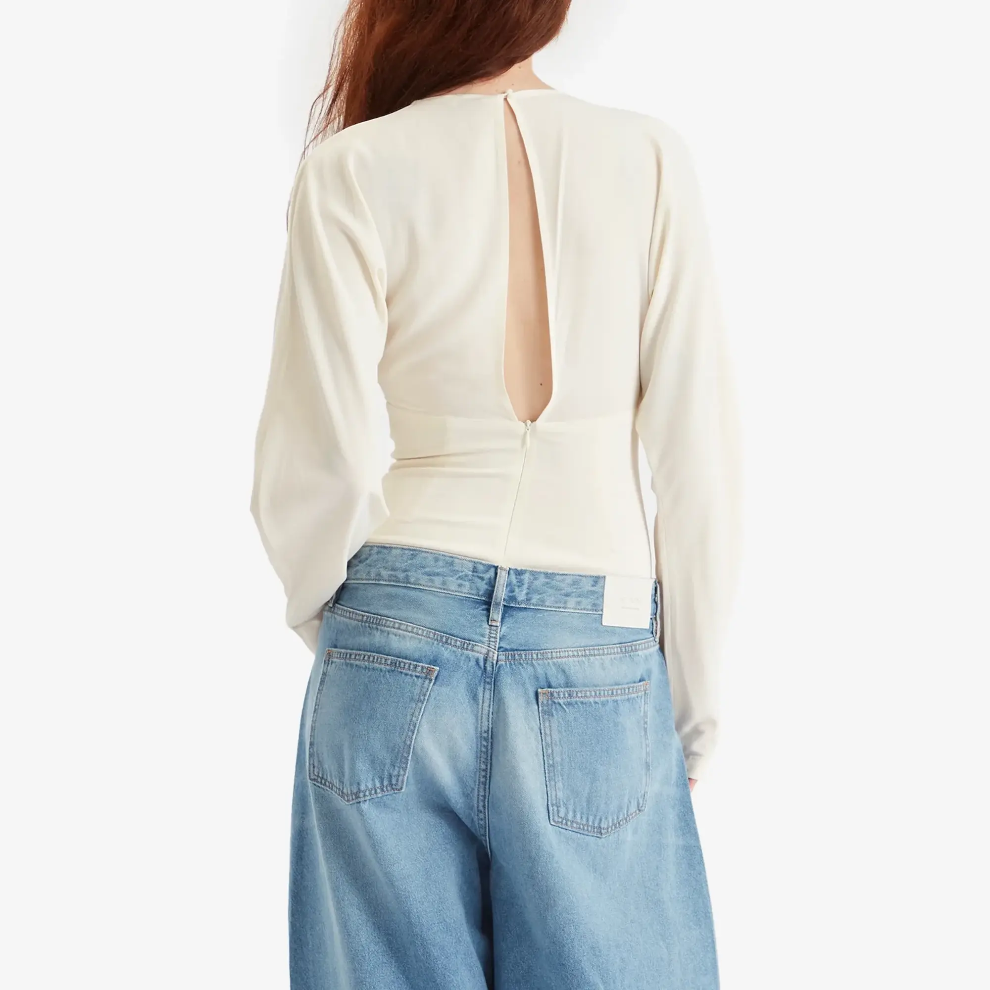 ST. Agni Women's Dolman Sleeve Bodysuit Off White
