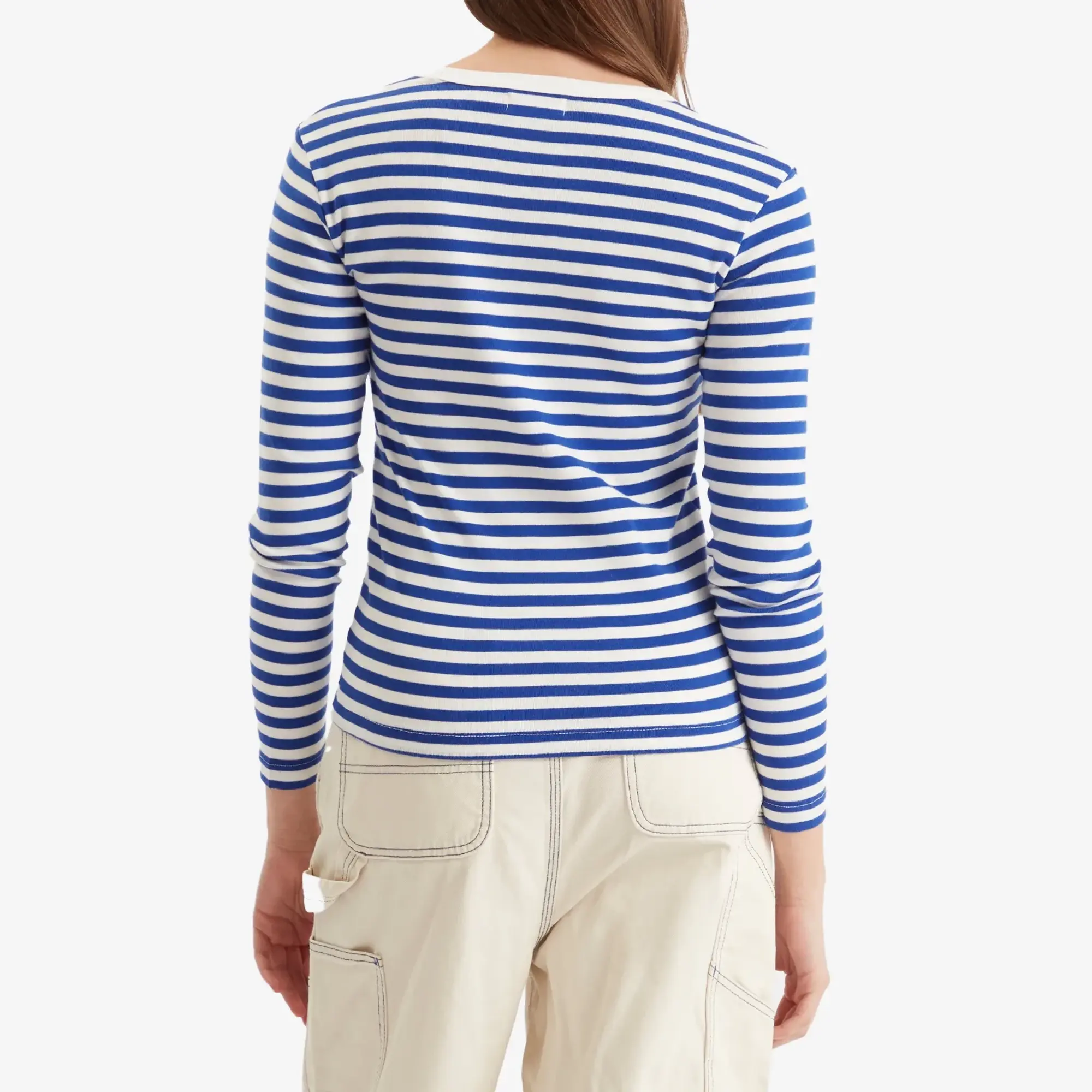 Beams Boy Women's Long Sleeve Striped T-Shirt Blue/White