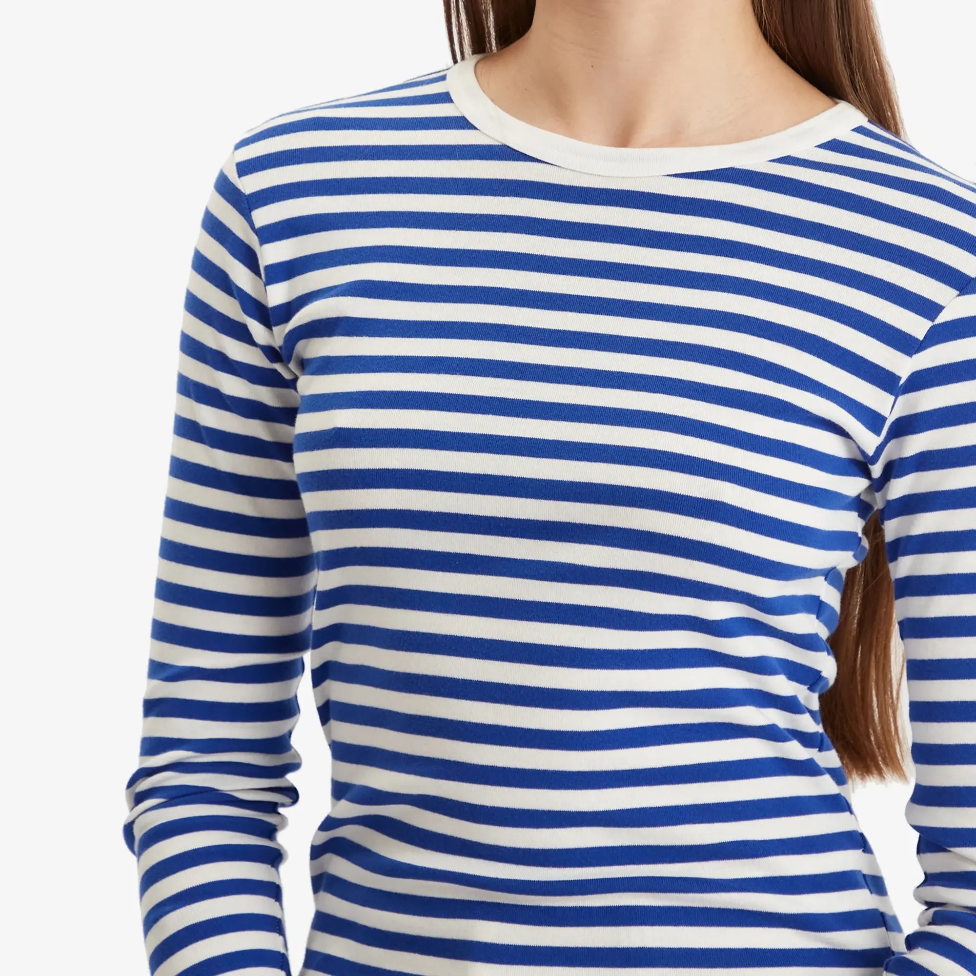 Beams Boy Women's Long Sleeve Striped T-Shirt Blue/White