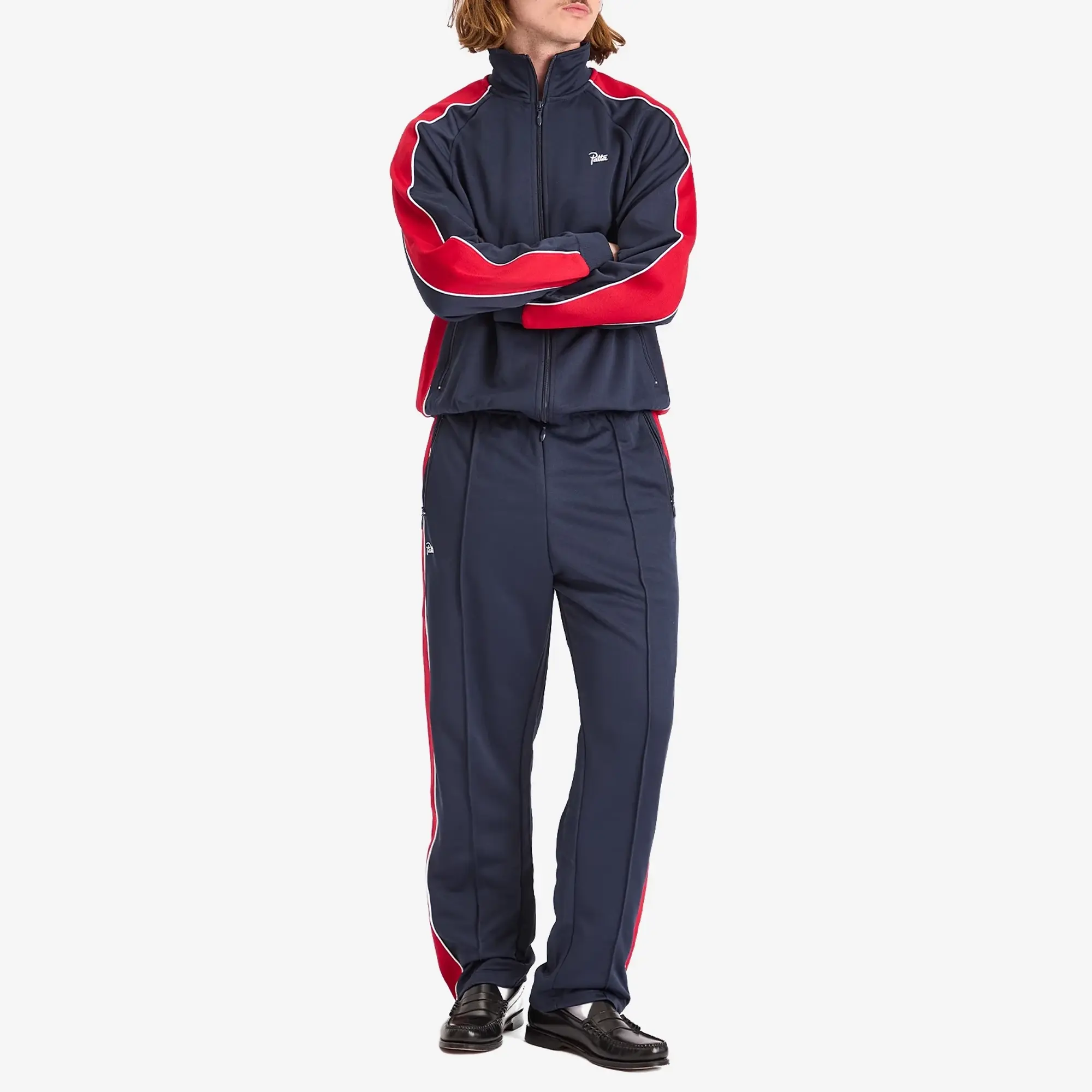 Patta Men's Tricot Straight Track Pants Black Iris