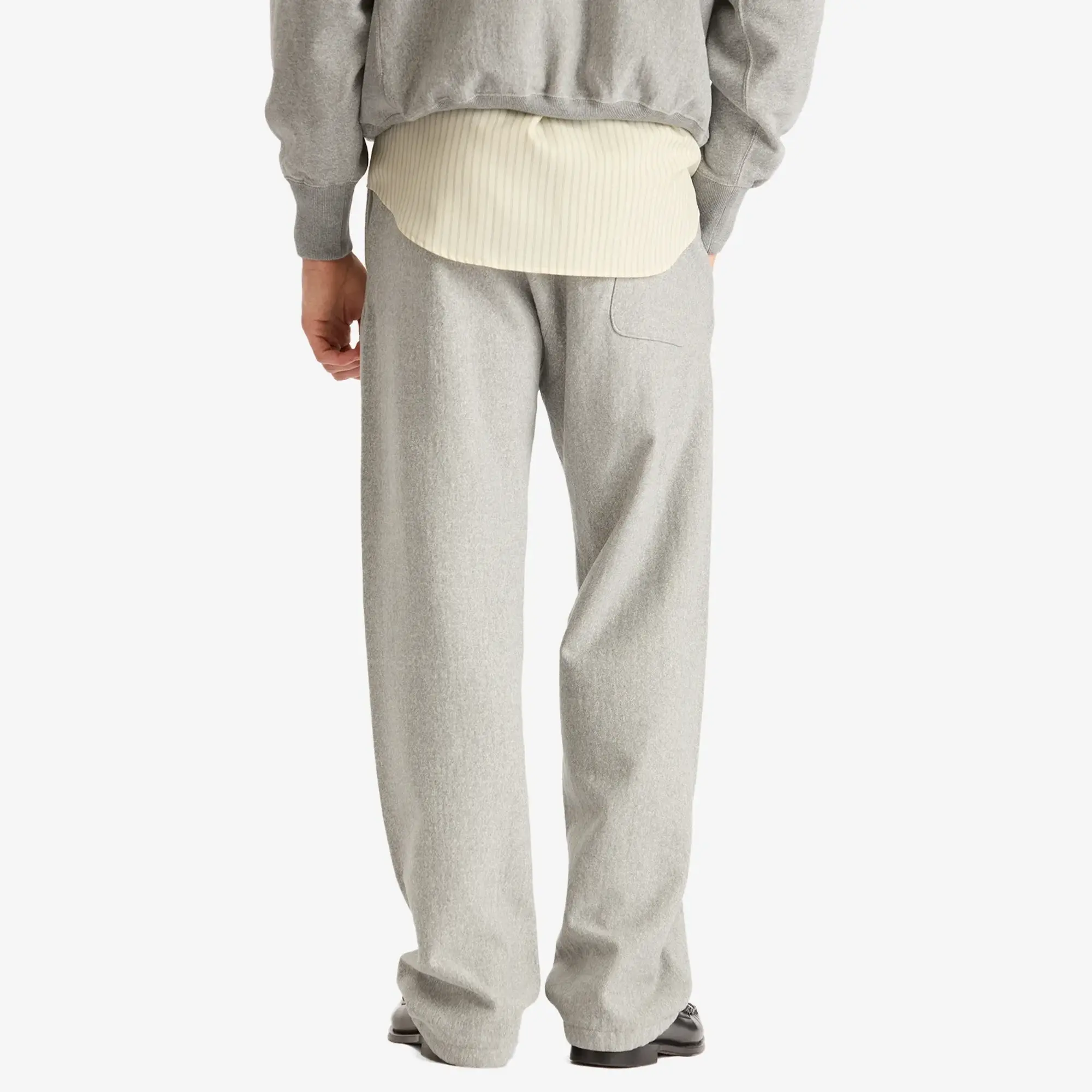 Auralee Men's Soft Jersey Sweat Pants Top Grey