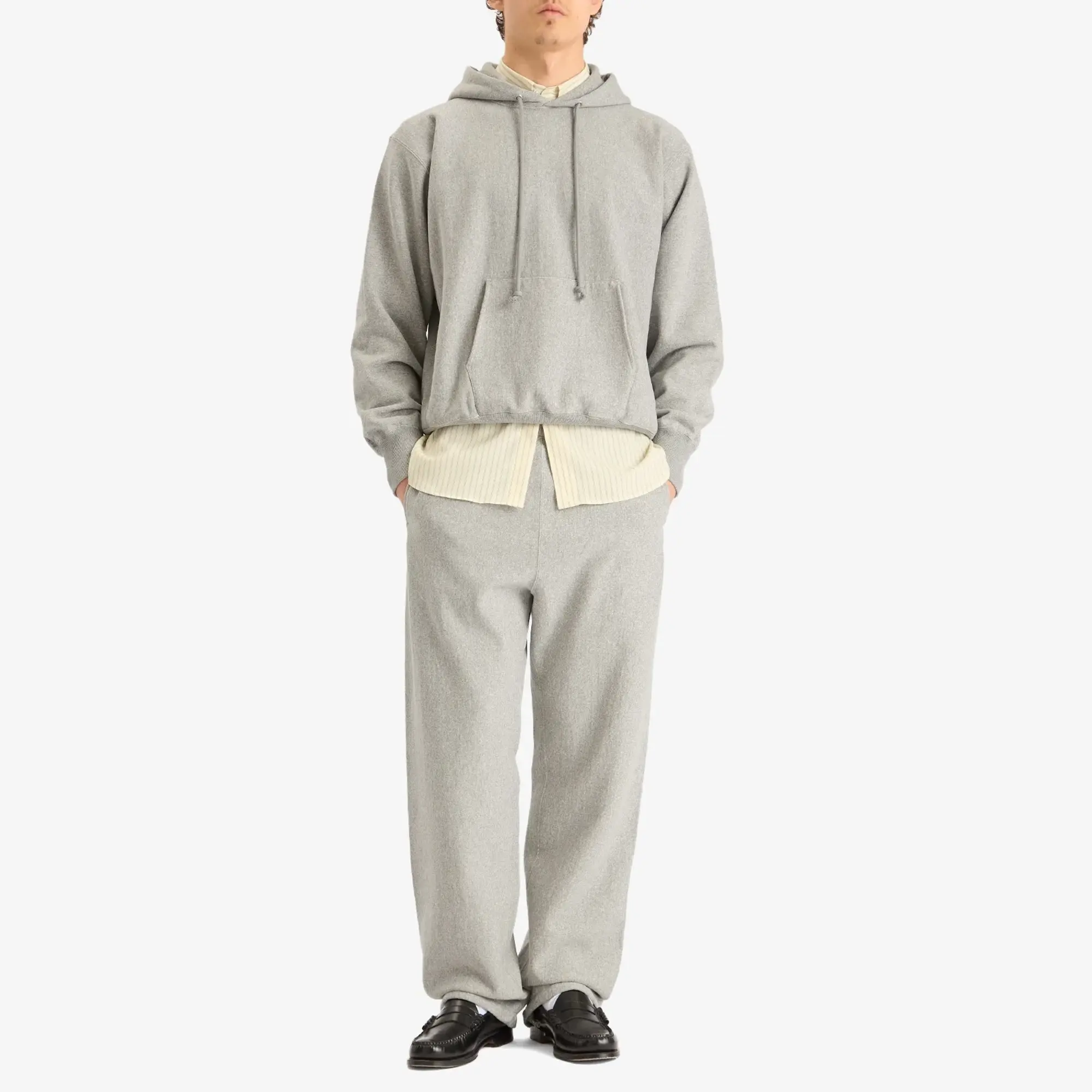 Auralee Men's Soft Jersey Sweat Pants Top Grey
