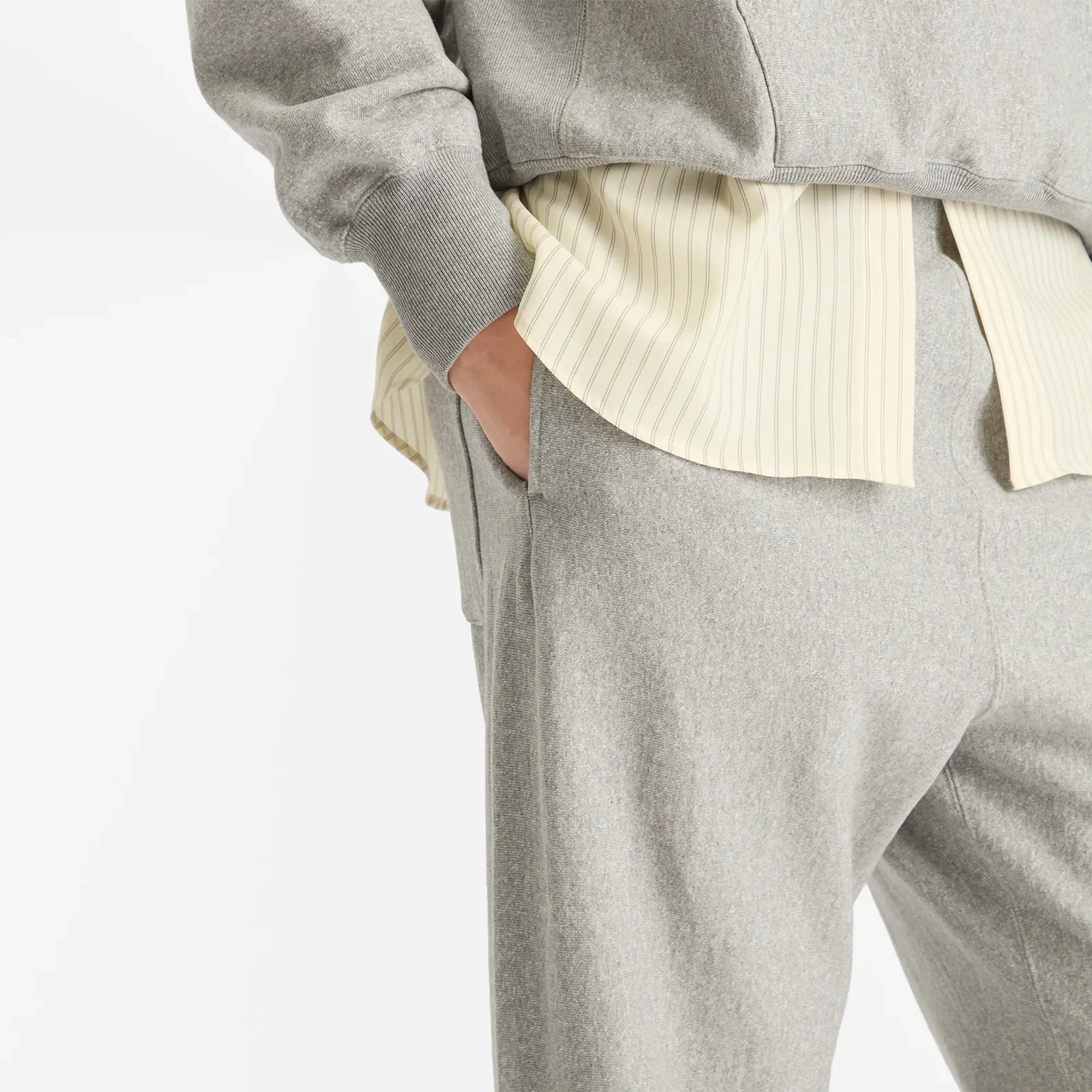 Auralee Men's Soft Jersey Sweat Pants Top Grey