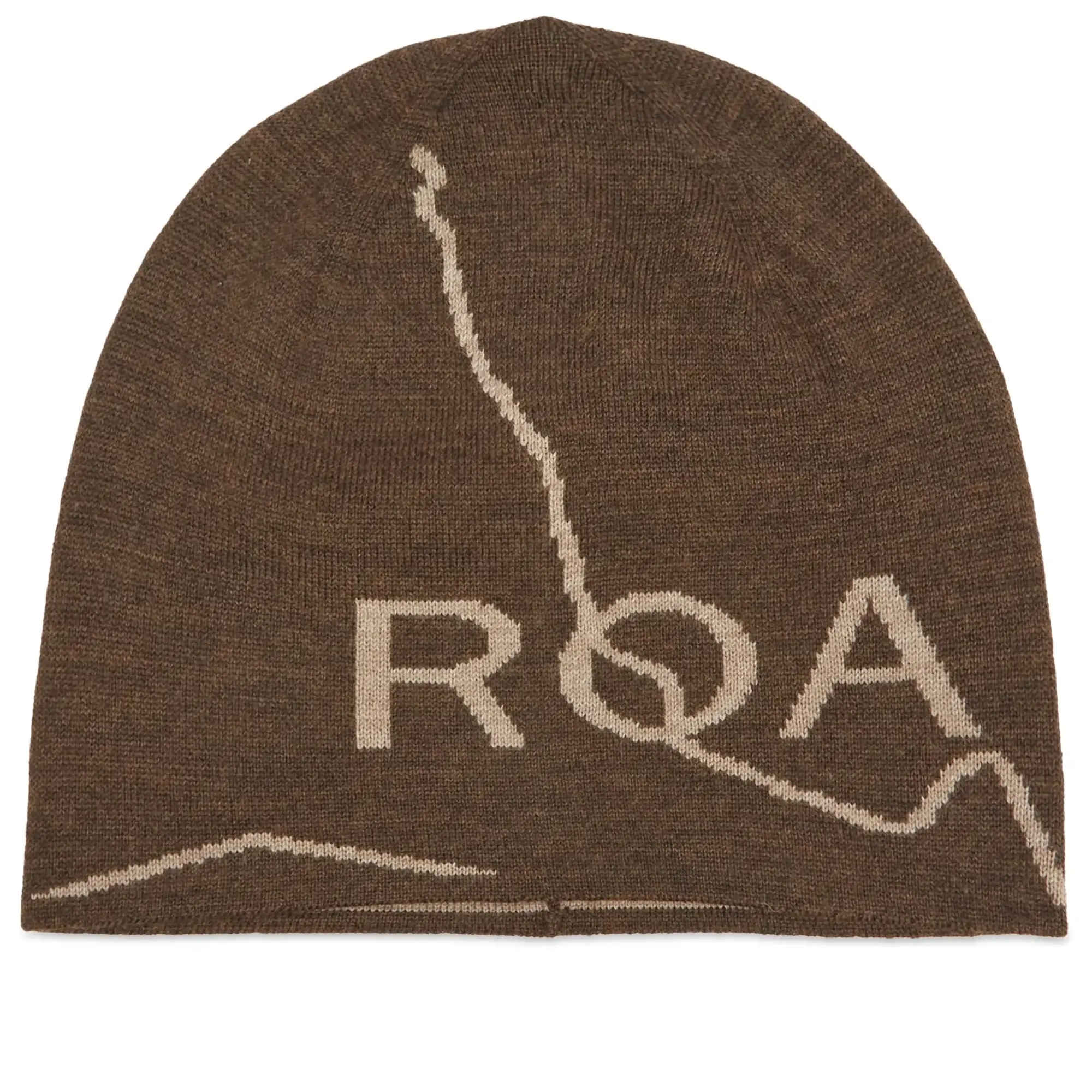ROA Men's Logo Beanie Dark Brown