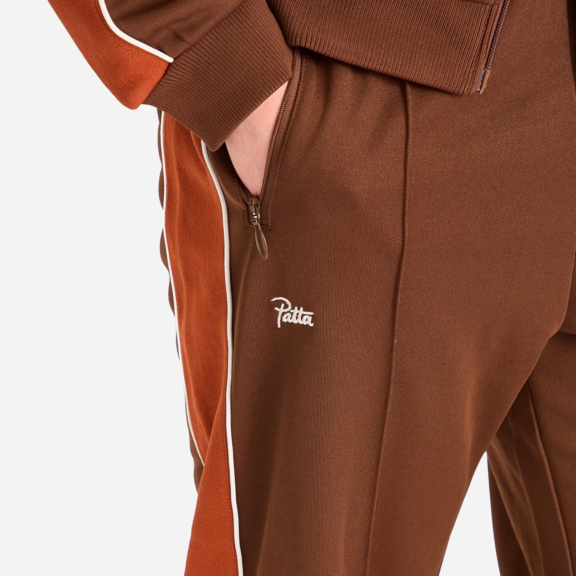 Patta Straight Track Pant - Brown