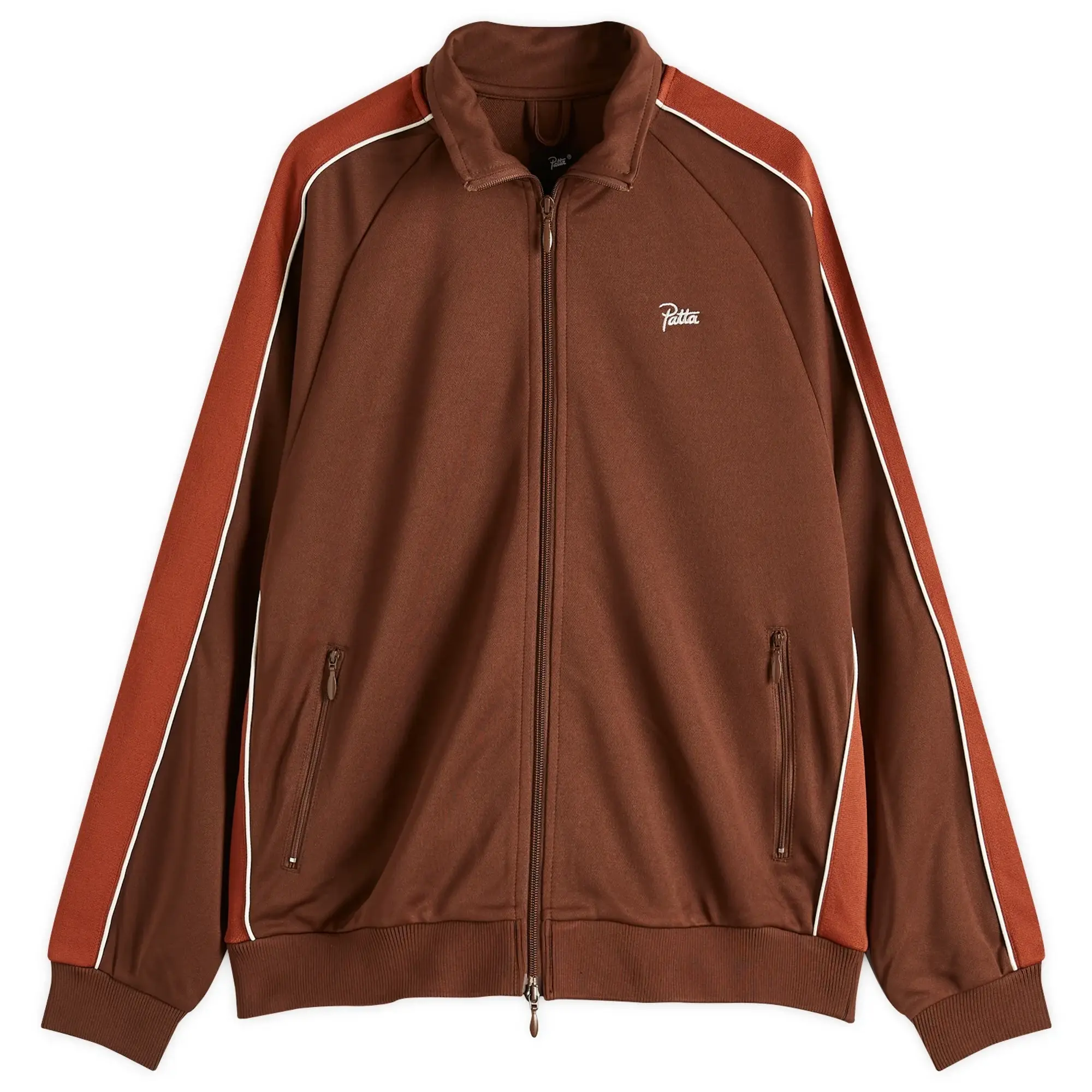 Patta Men's Tricot Track Jacket Chestnut