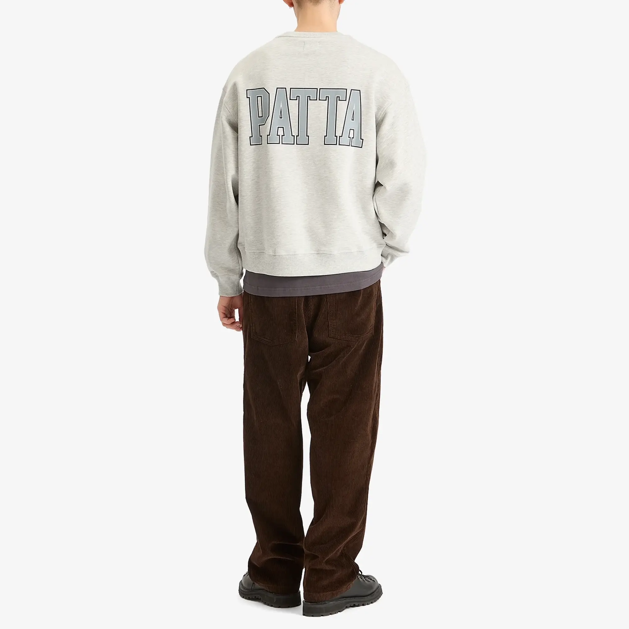 Sweatshirt Patta Marina Crewneck Sweater Unisex Light Grey Melange M