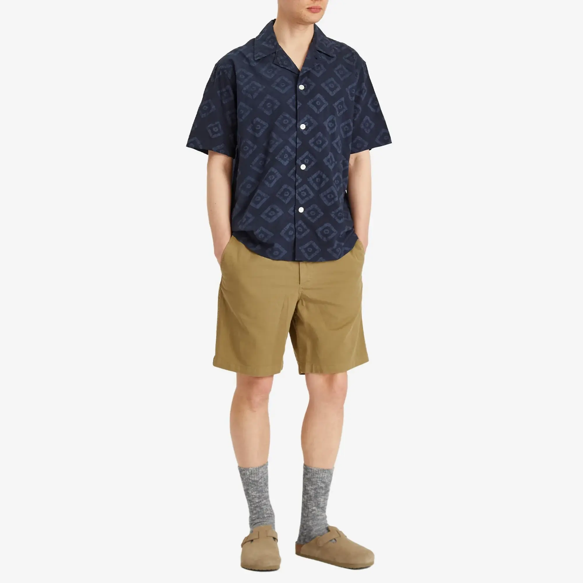 Norse Projects Men's Ezra Relaxed Twill Shorts Moss Green
