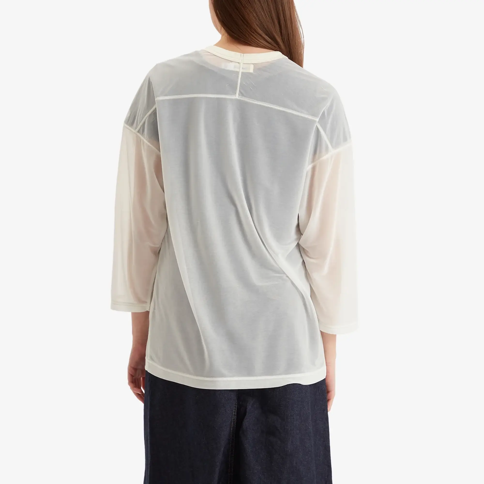 Beams Boy Women's Sheer Football Top Off White