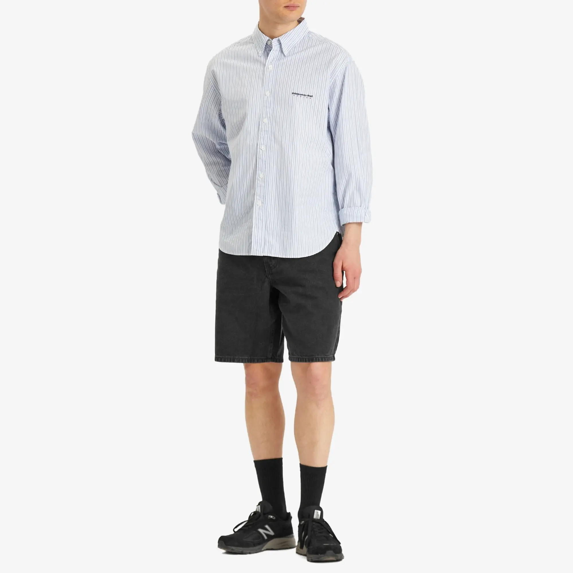 thisisneverthat Men's Washed Denim Short Black