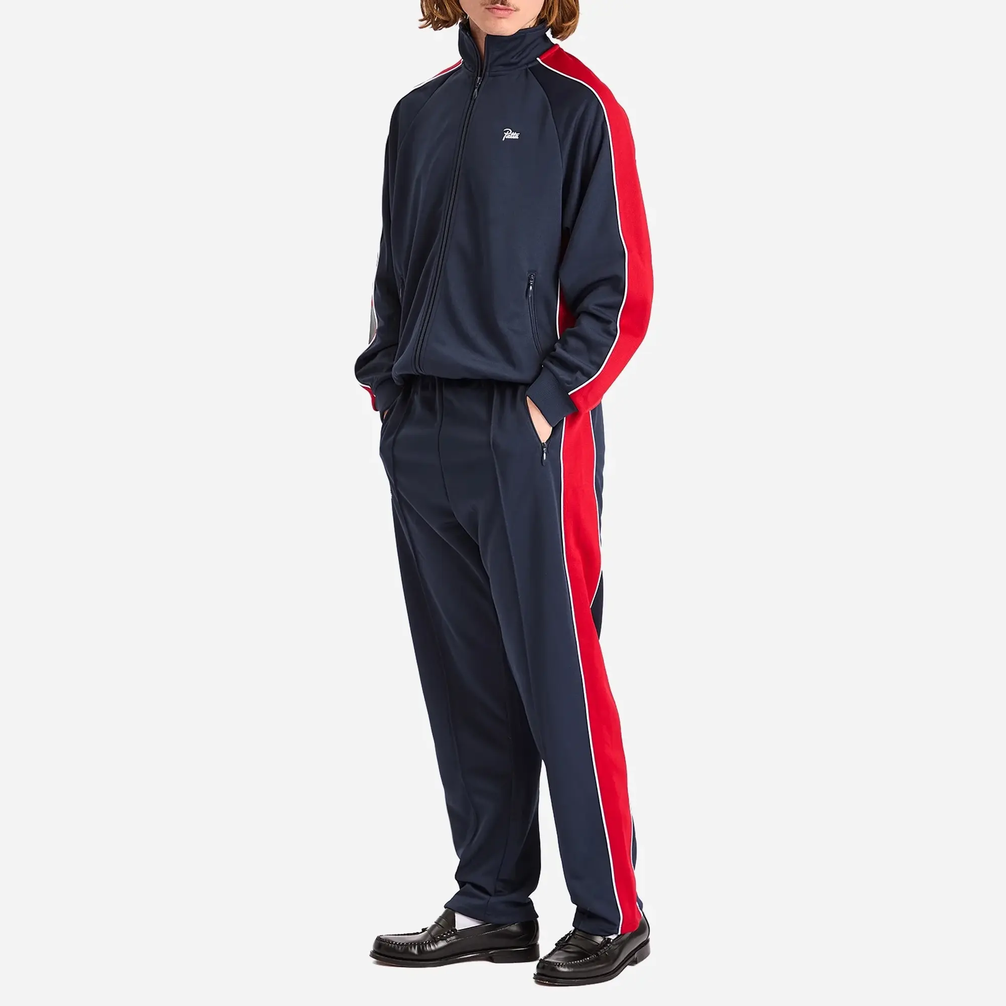 Jacket Patta Tricot Track Jacket Unisex Black Iris Xs