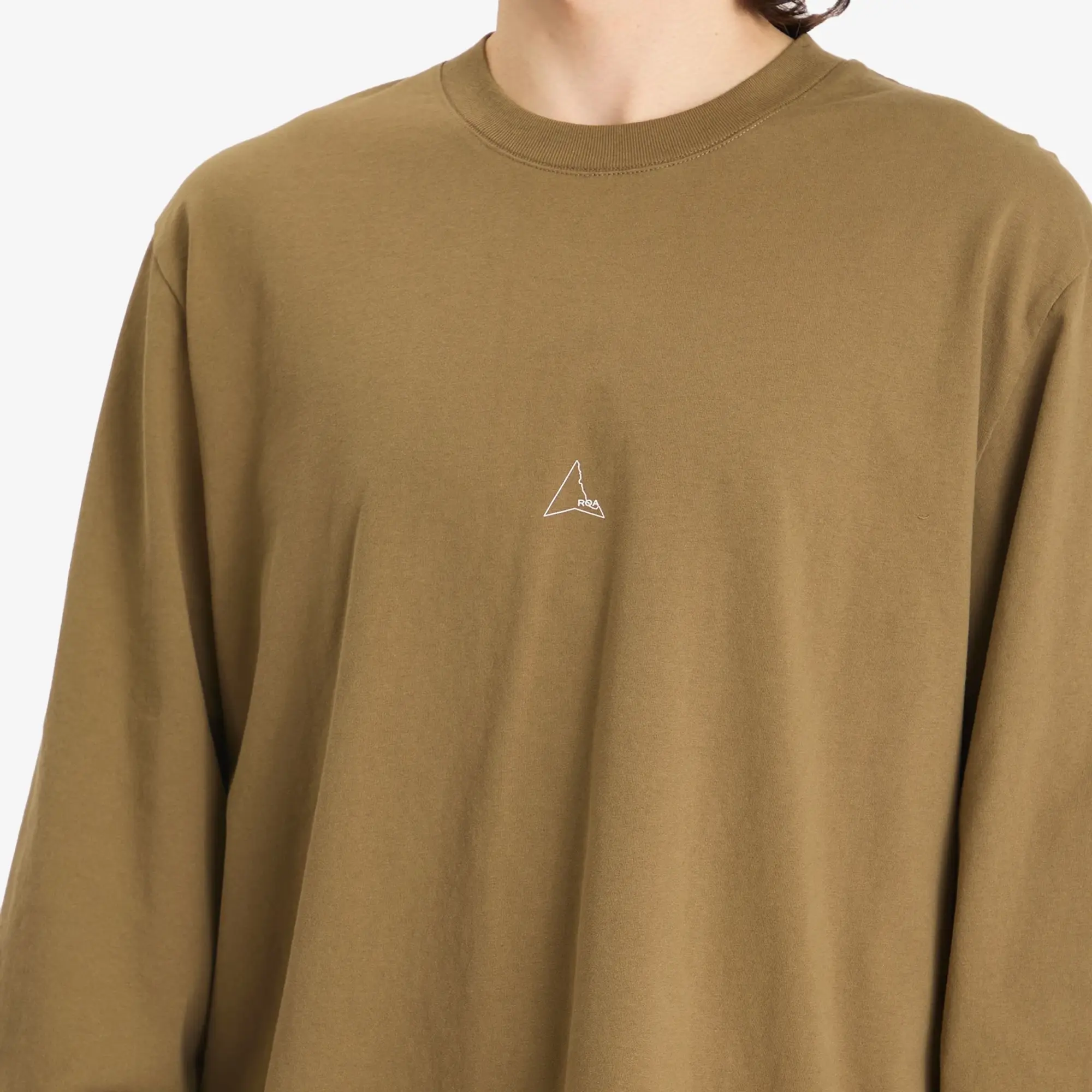 ROA Men's Logo Long Sleeve T-Shirt Brown Olive