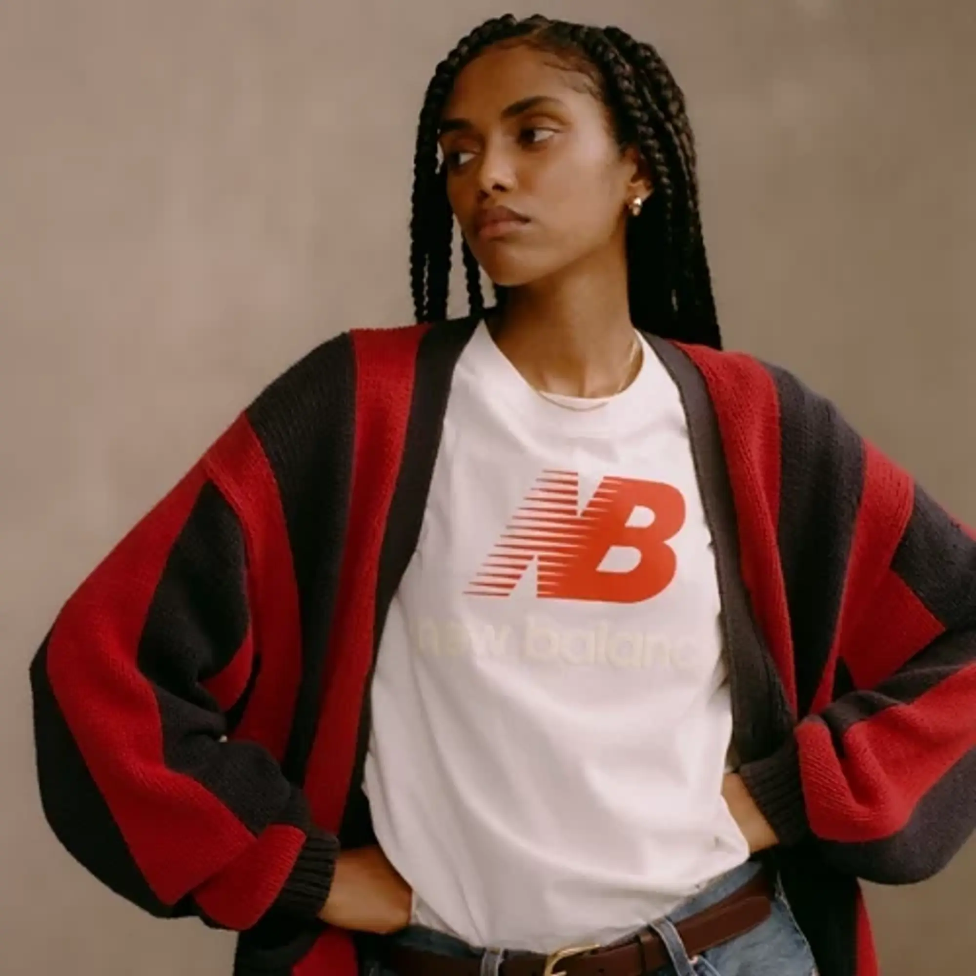 New Balance Men's Made in USA Graphic T-Shirt in White Cotton Jersey