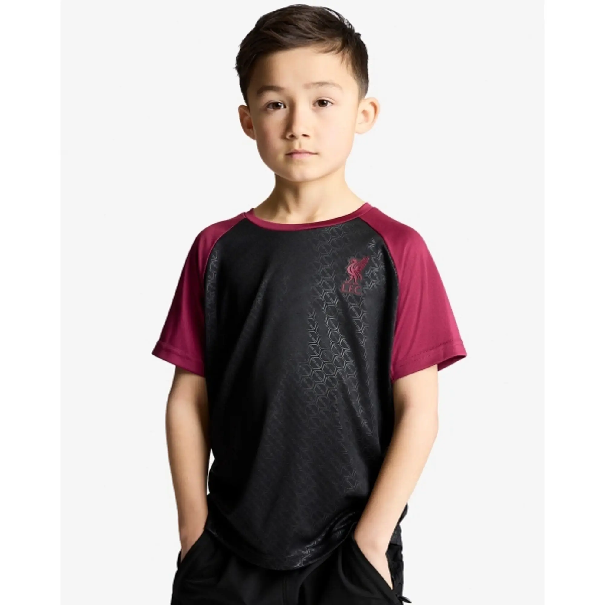 Liverpool FC LFC Juniors Embossed Tee Black
