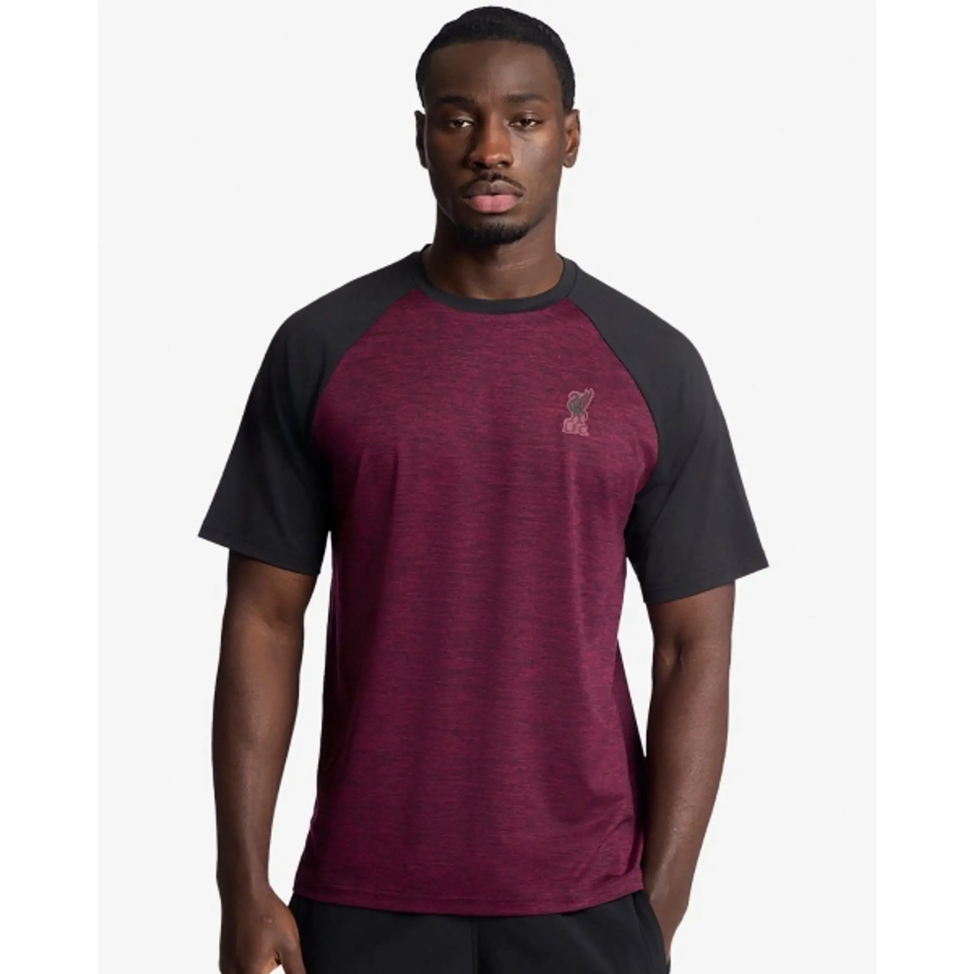 Liverpool FC LFC Mens Marl Tee Red & Black