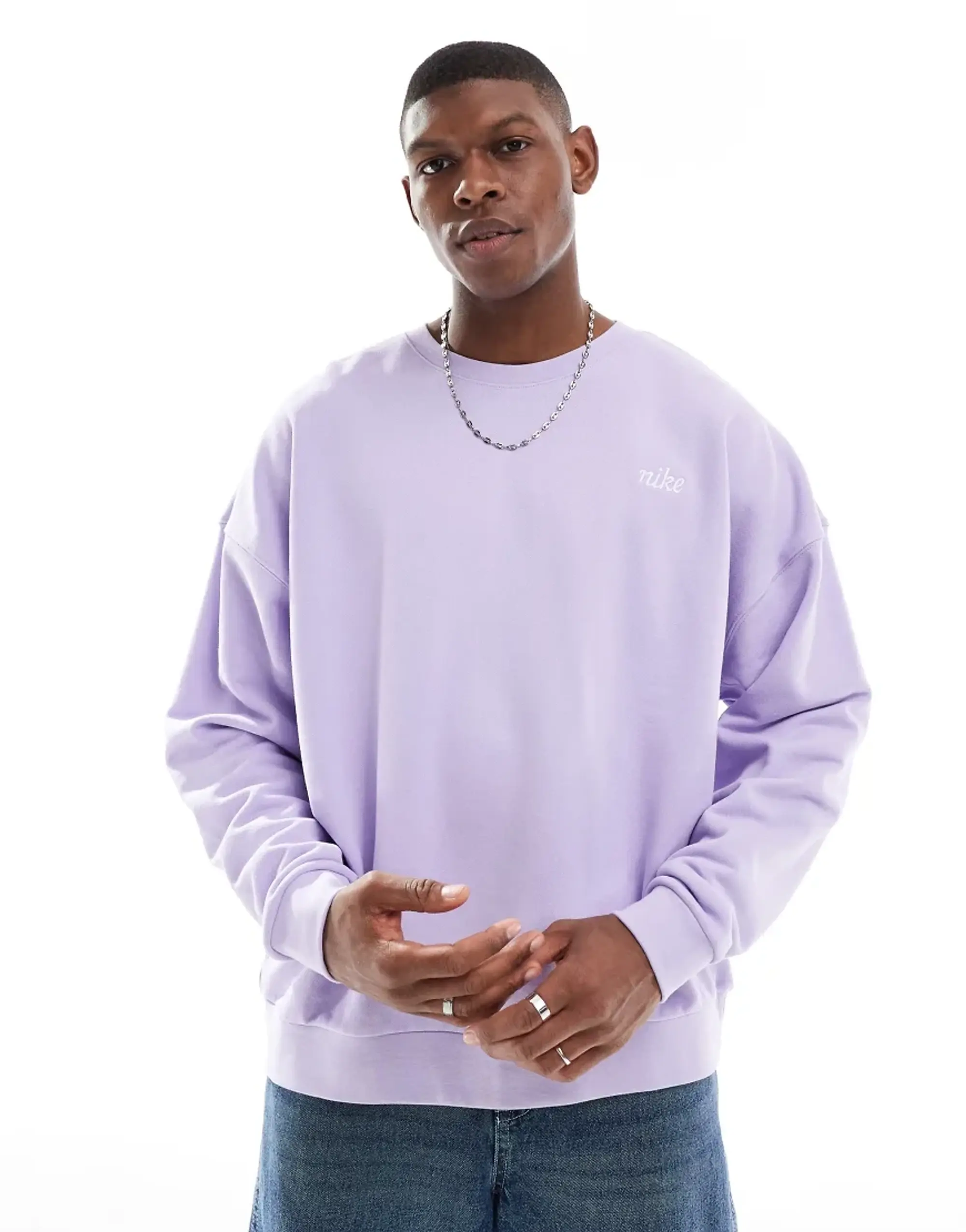 Nike Club Sweat In Lilac-Purple