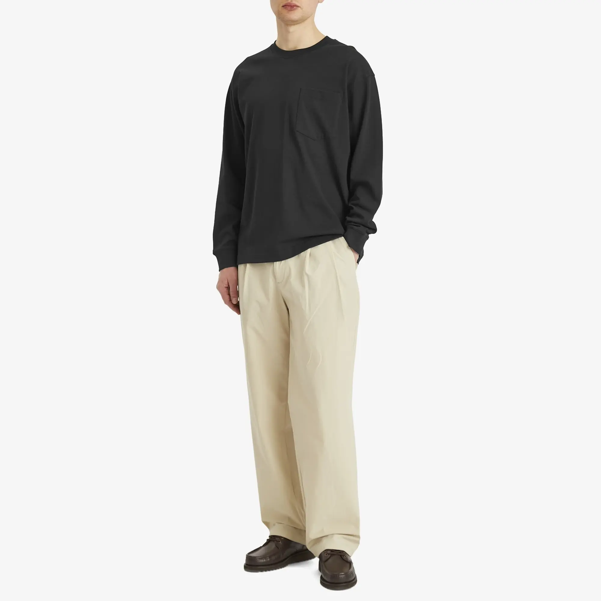 Norse Projects Men's Standard Heavy Loose Long Sleeve T-Shirt Black