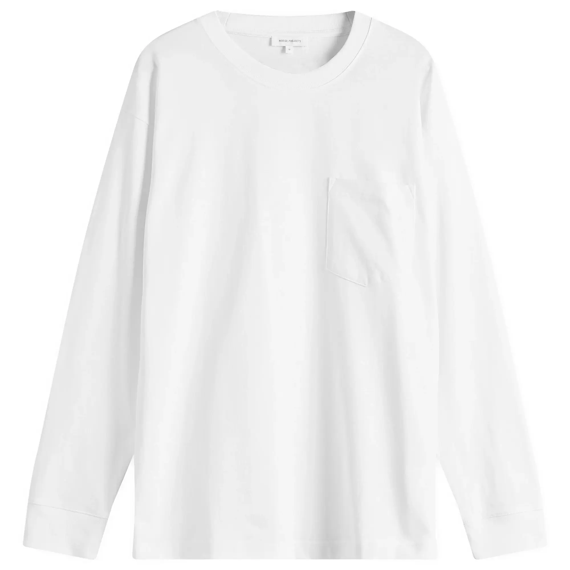 Norse Projects Men's Standard Heavy Loose Long Sleeve T-Shirt White
