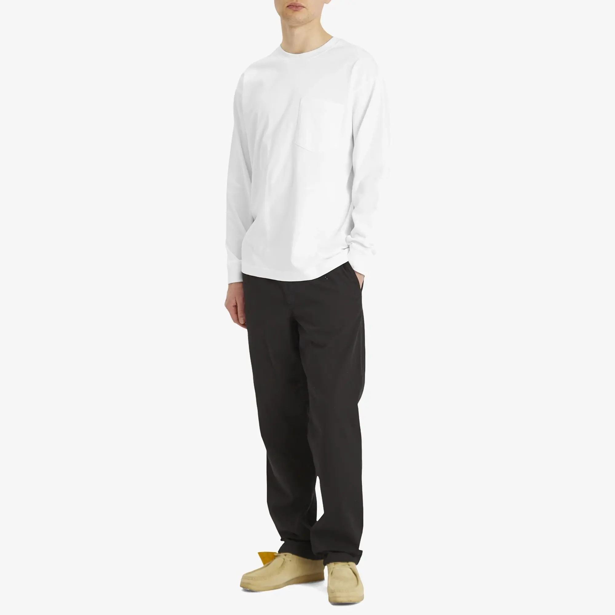 Norse Projects Men's Standard Heavy Loose Long Sleeve T-Shirt White