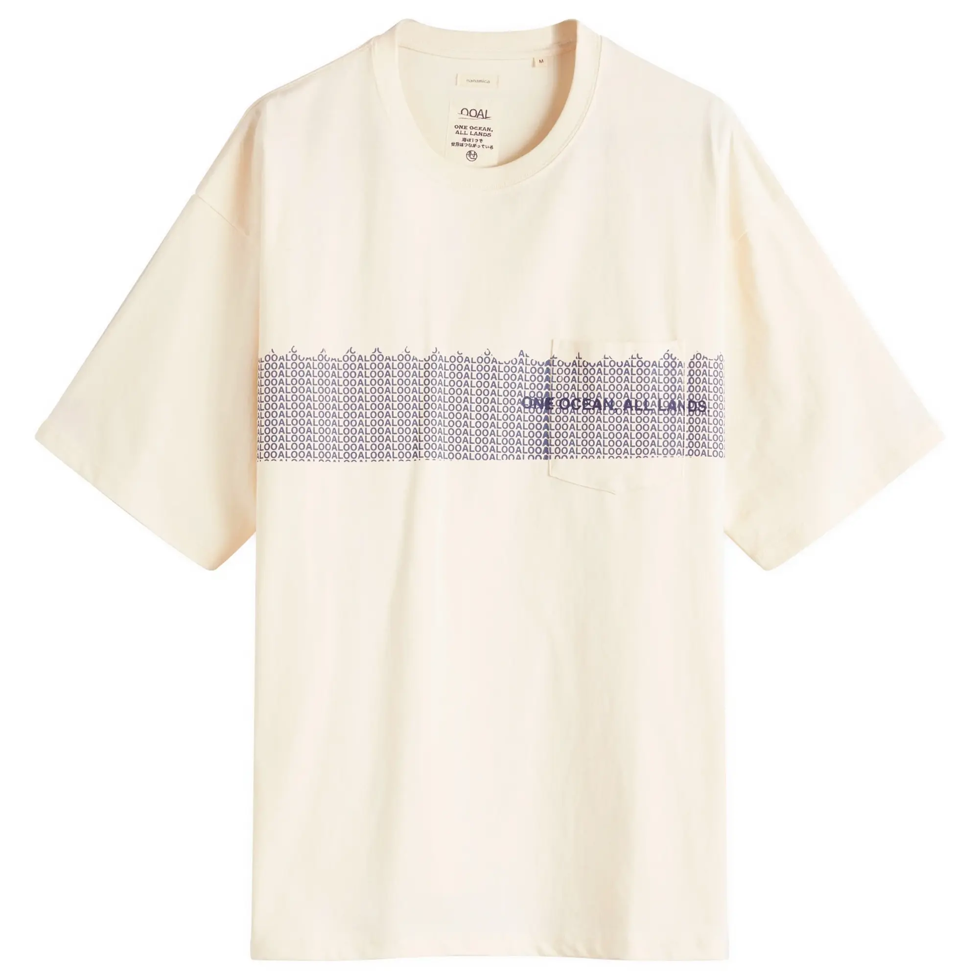 Nanamica Men's OOAL Graphic Pocket T-Shirt Ivory