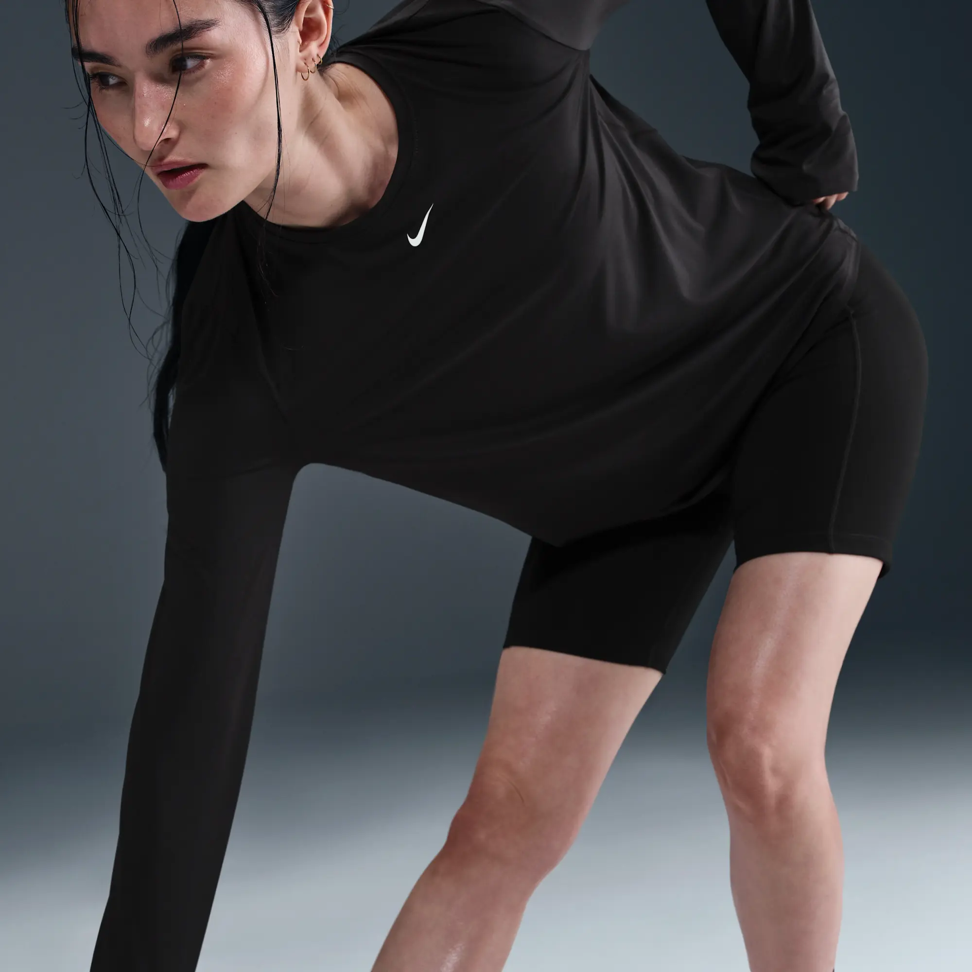Nike One Classic Women's Dri-FIT Long-Sleeve Top - Black - Sustainable Materials