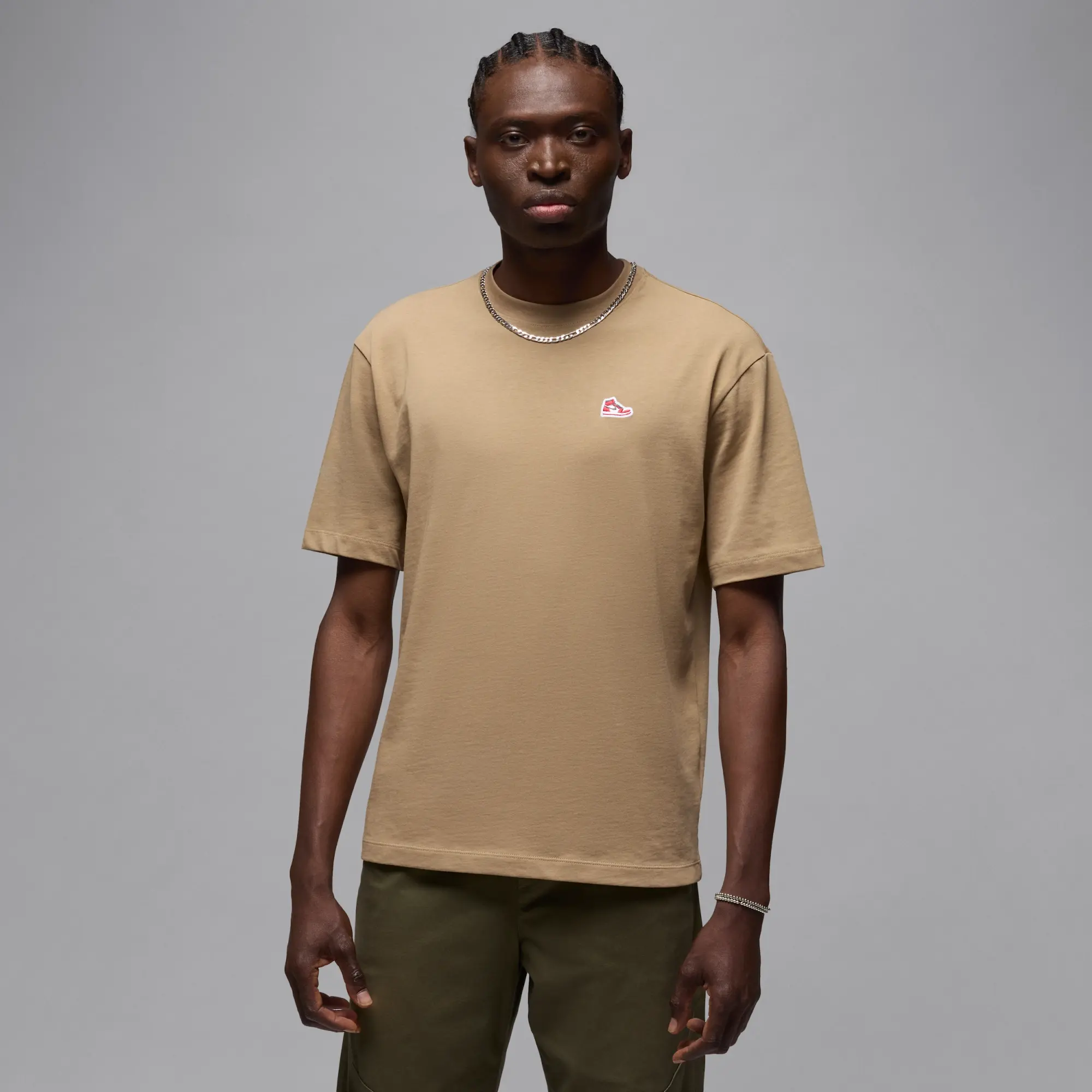 Nike Jordan Brand Men's Sneaker Patch T-Shirt - Brown