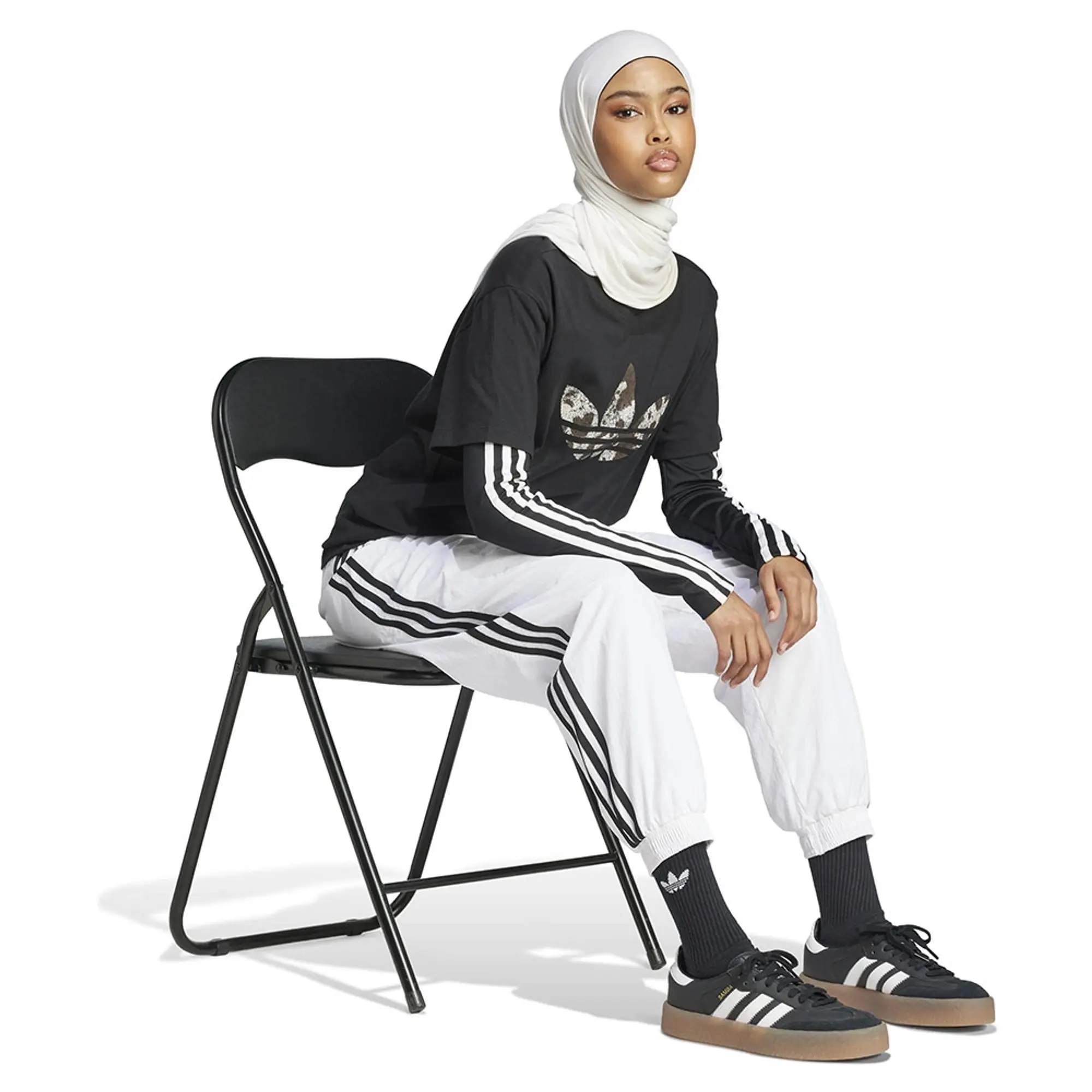 adidas Originals Western Trefoil Boyfriend T-Shirt - Black - Womens