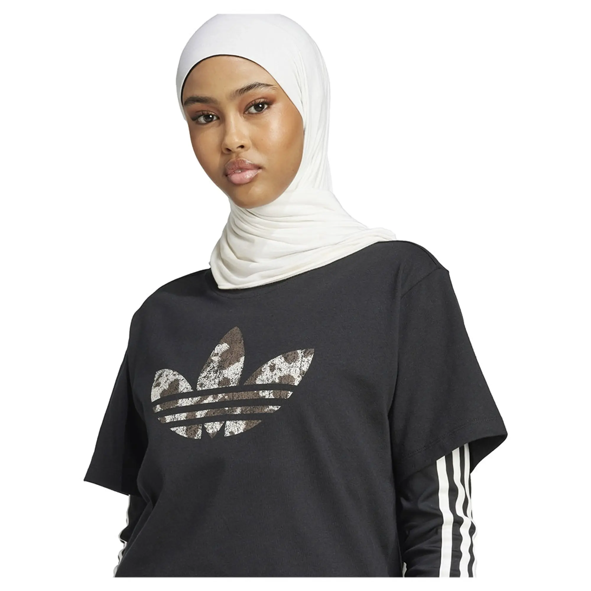adidas Originals Western Trefoil Boyfriend T-Shirt - Black - Womens