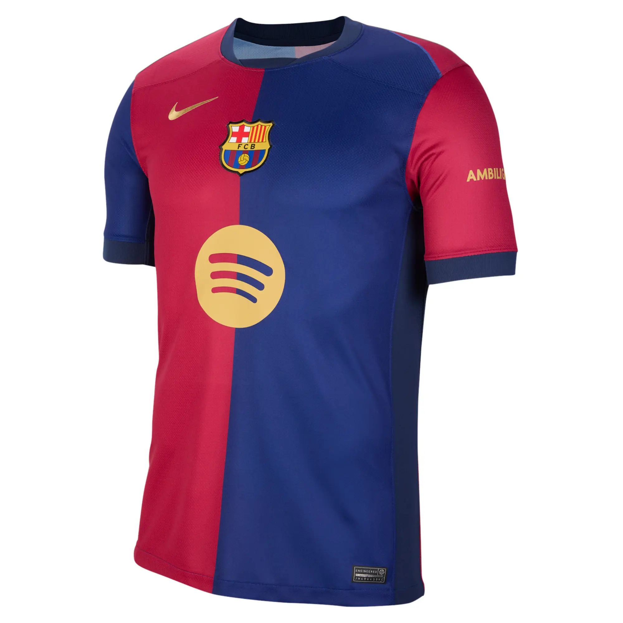 F.C. Barcelona 2024/25 Stadium Home Men's Nike Dri-FIT Football Replica Shirt - Blue - Polyester