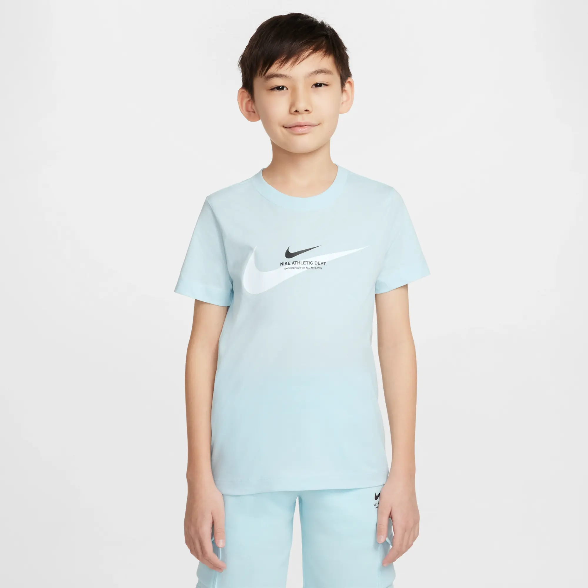 Nike Sportswear Older Kids' (Boys') T-Shirt - Blue - Cotton